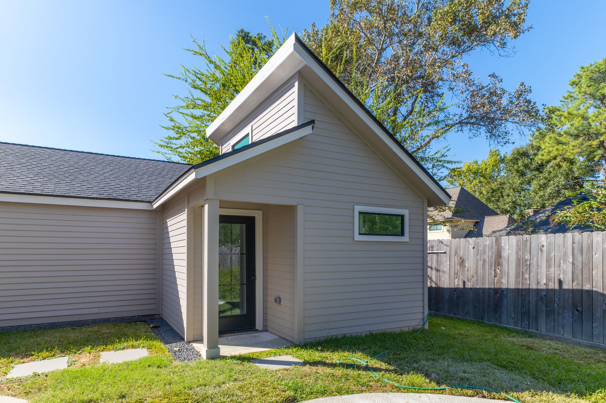 Set into the second house with 2 bedrooms and a full bathroom.