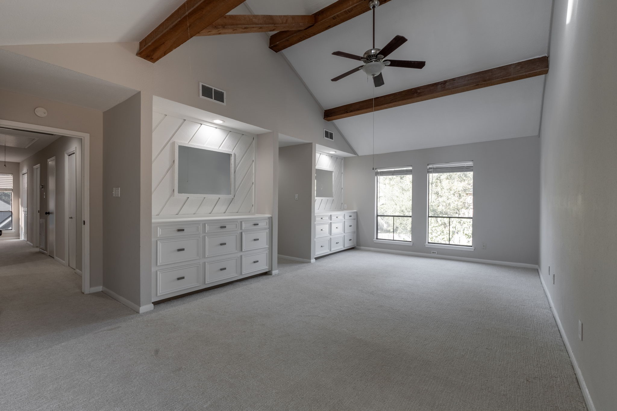 Master has two walk in closets