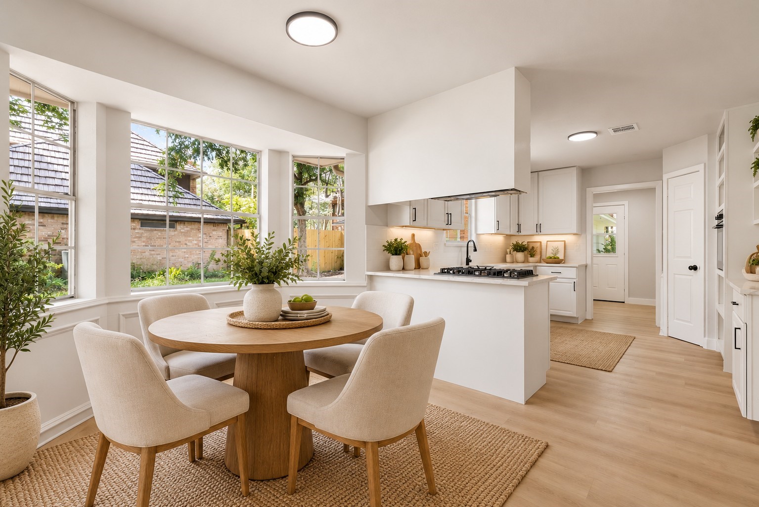 Virtually Staged Kitchen and Breakfast room