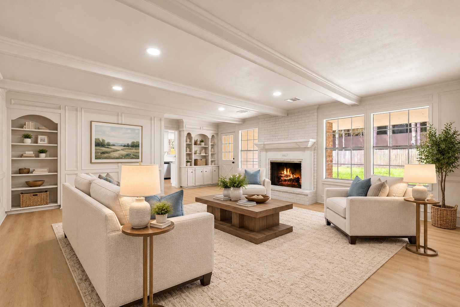 Virtually Staged Family Room