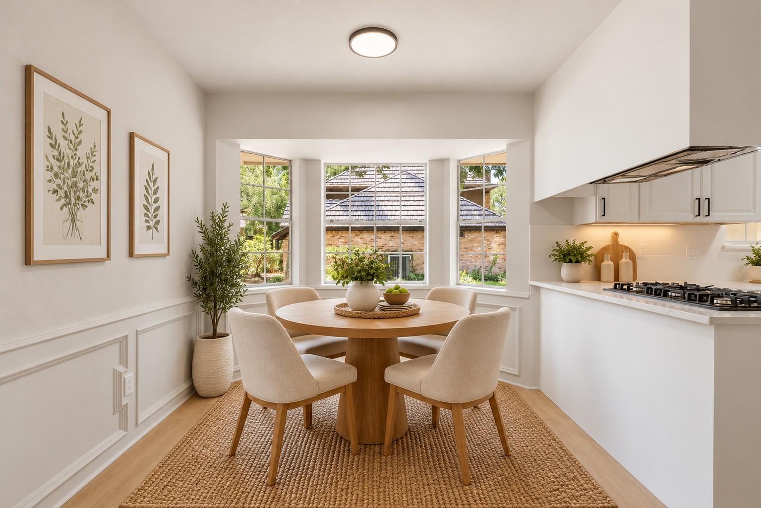 Virtually Staged Kitchen and Breakfast room
