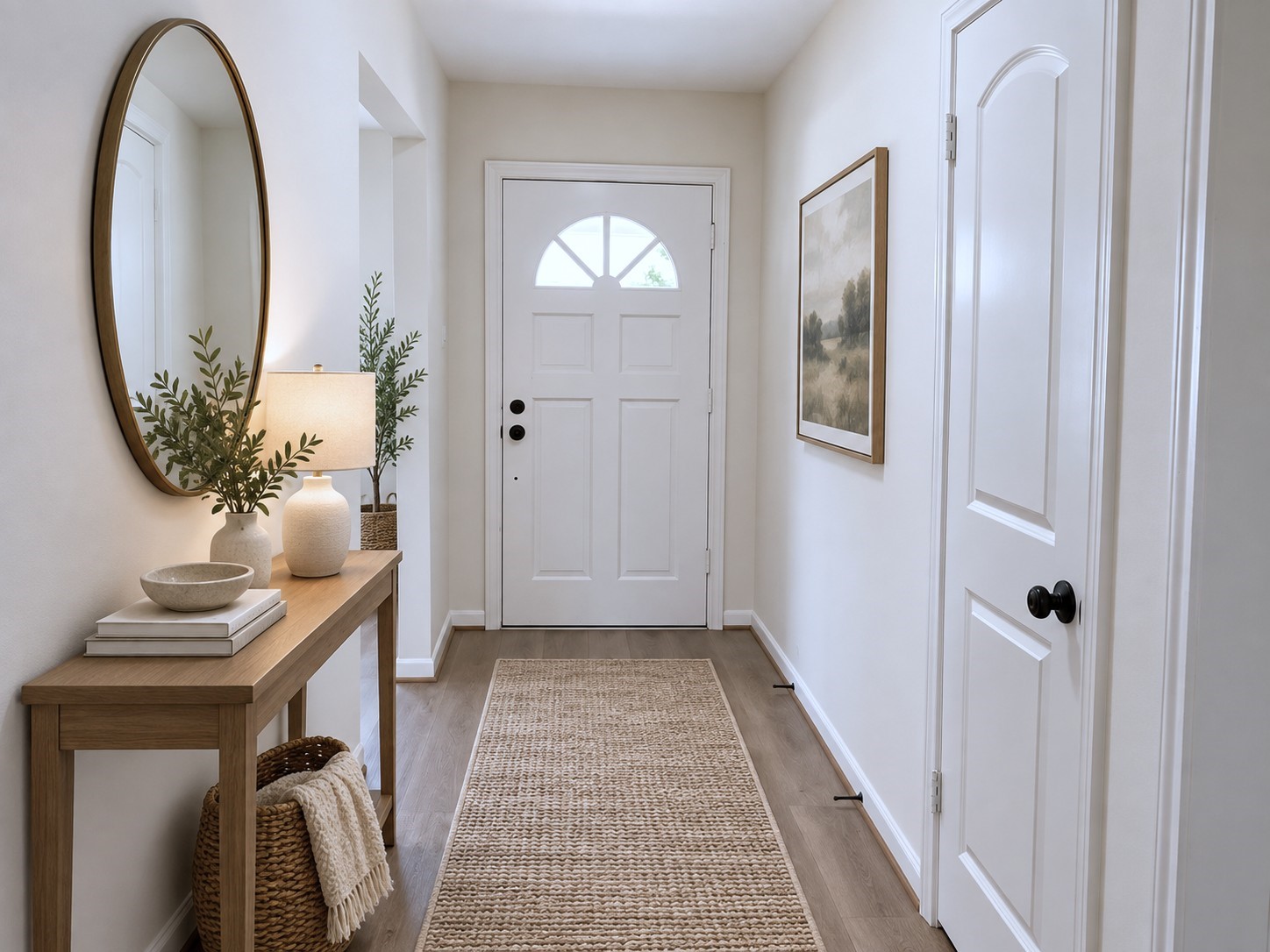 Virtually staged: Welcoming foyer styled to showcase the entrys warmth, width, and natural flow. Virtually staged: Welcoming foyer styled to showcase the entrys warmth, width, and natural flow.