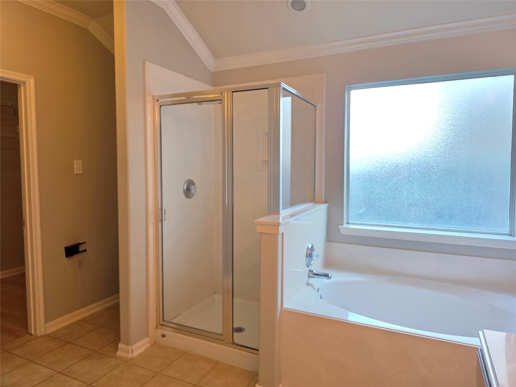 Primary bath with separate bath tub & shower