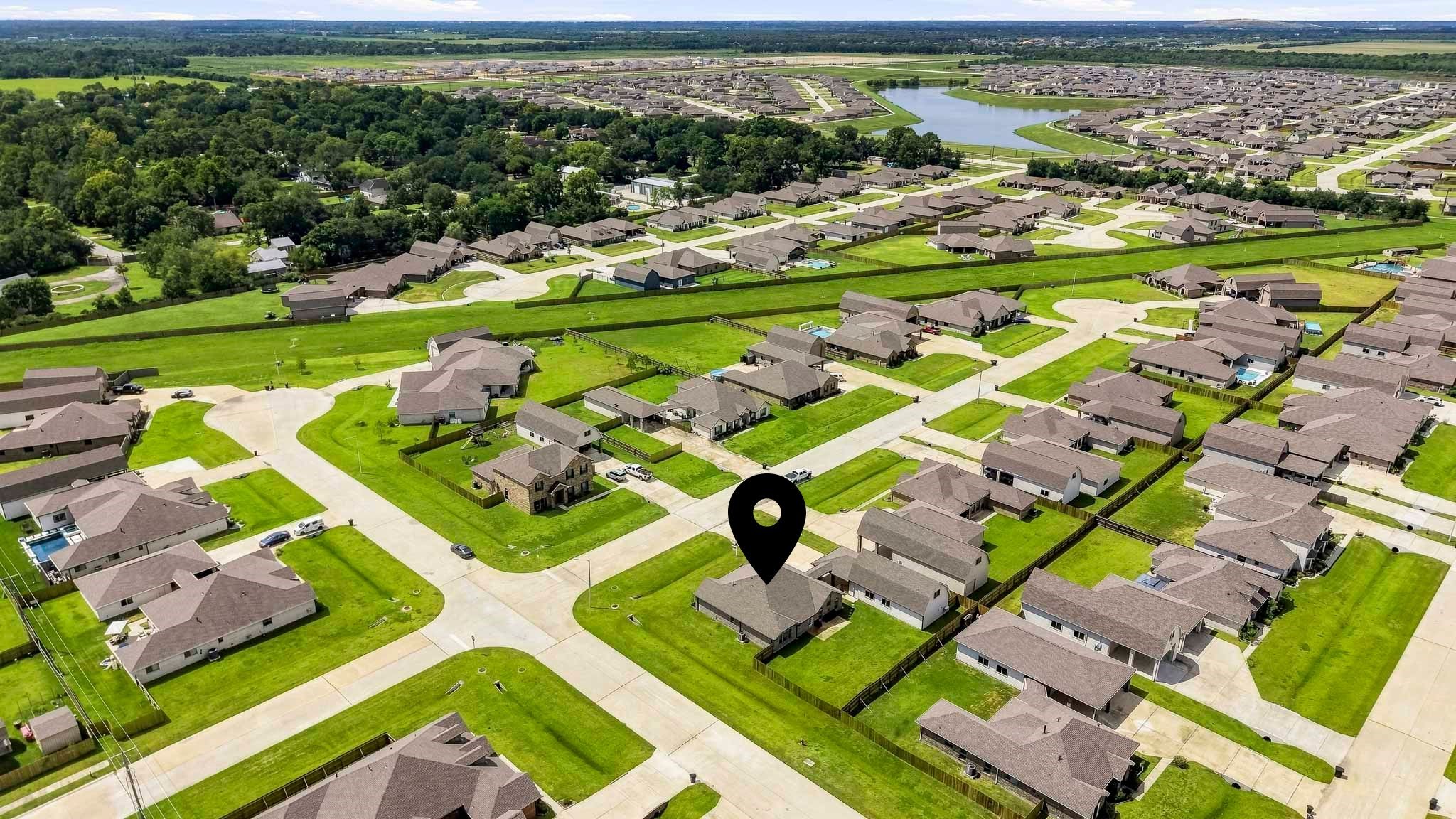 Aerial Corner Lot View.