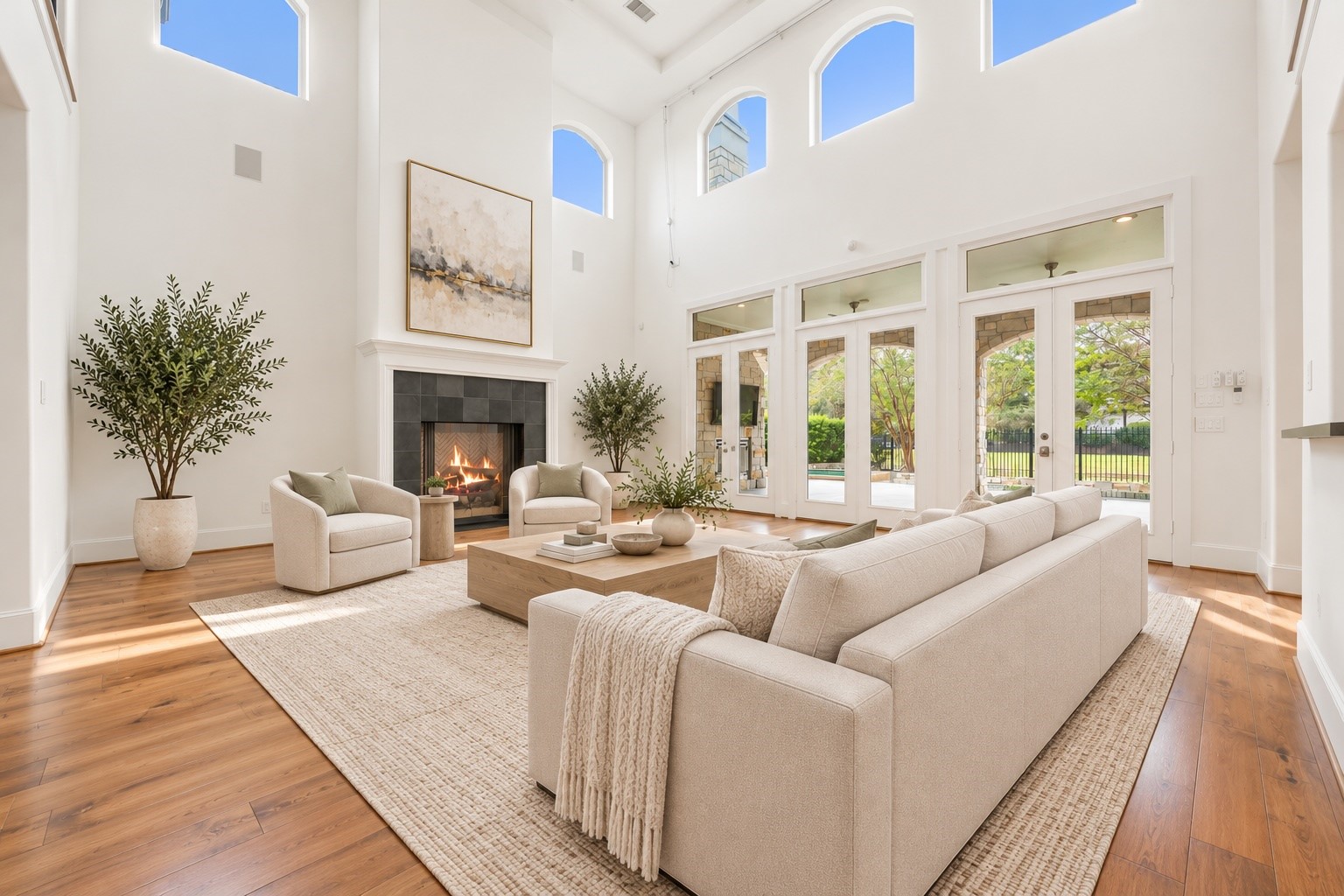 Enjoy a grand living space filled with natural light and impressive ceiling heights, offering plenty of room to host, relax, and bring everyone together. *Virtually Staged