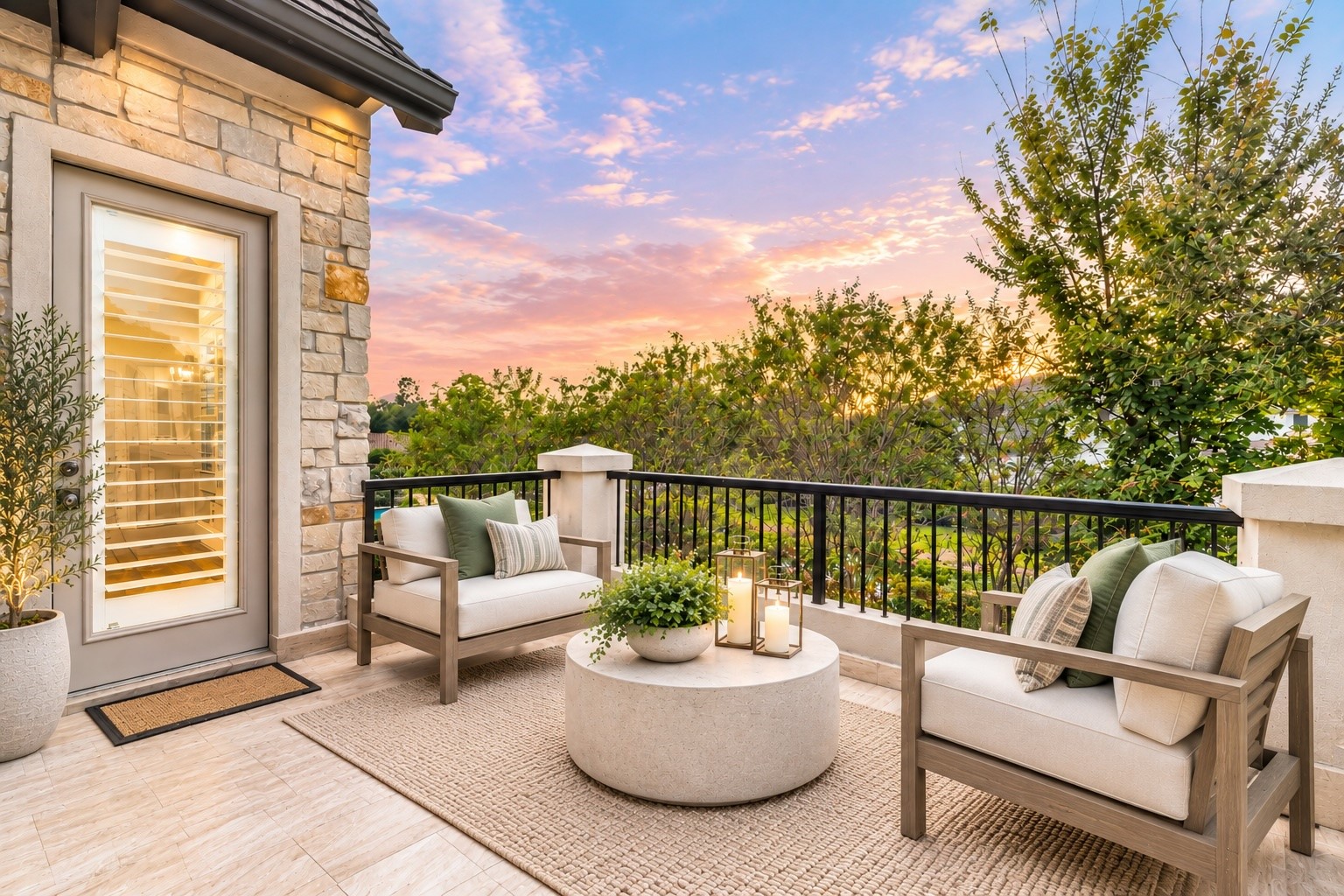 Step outside your primary suite and enjoy your own private balcony overlooking the sparkling pool and tranquil lake views! The perfect spot for morning coffee, a little fresh air, or unwinding at the end of the day. *Virtually Staged