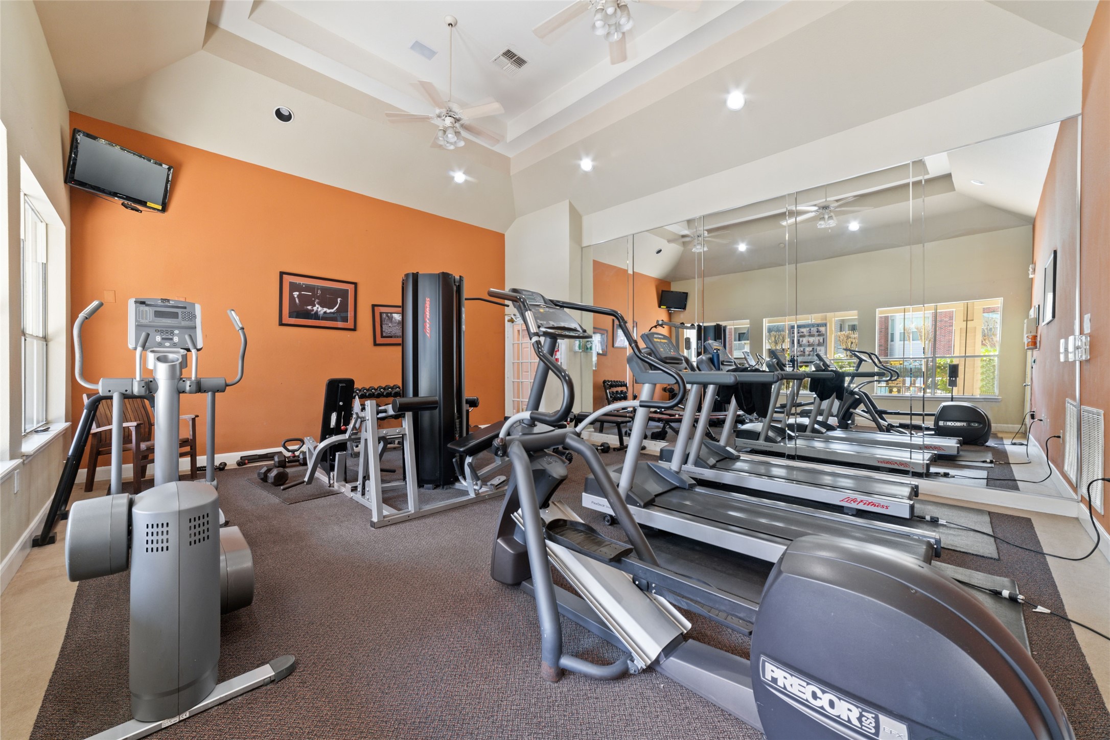 On-Site Fitness Center  Stay active with a well-equipped gym just steps from your front door.
