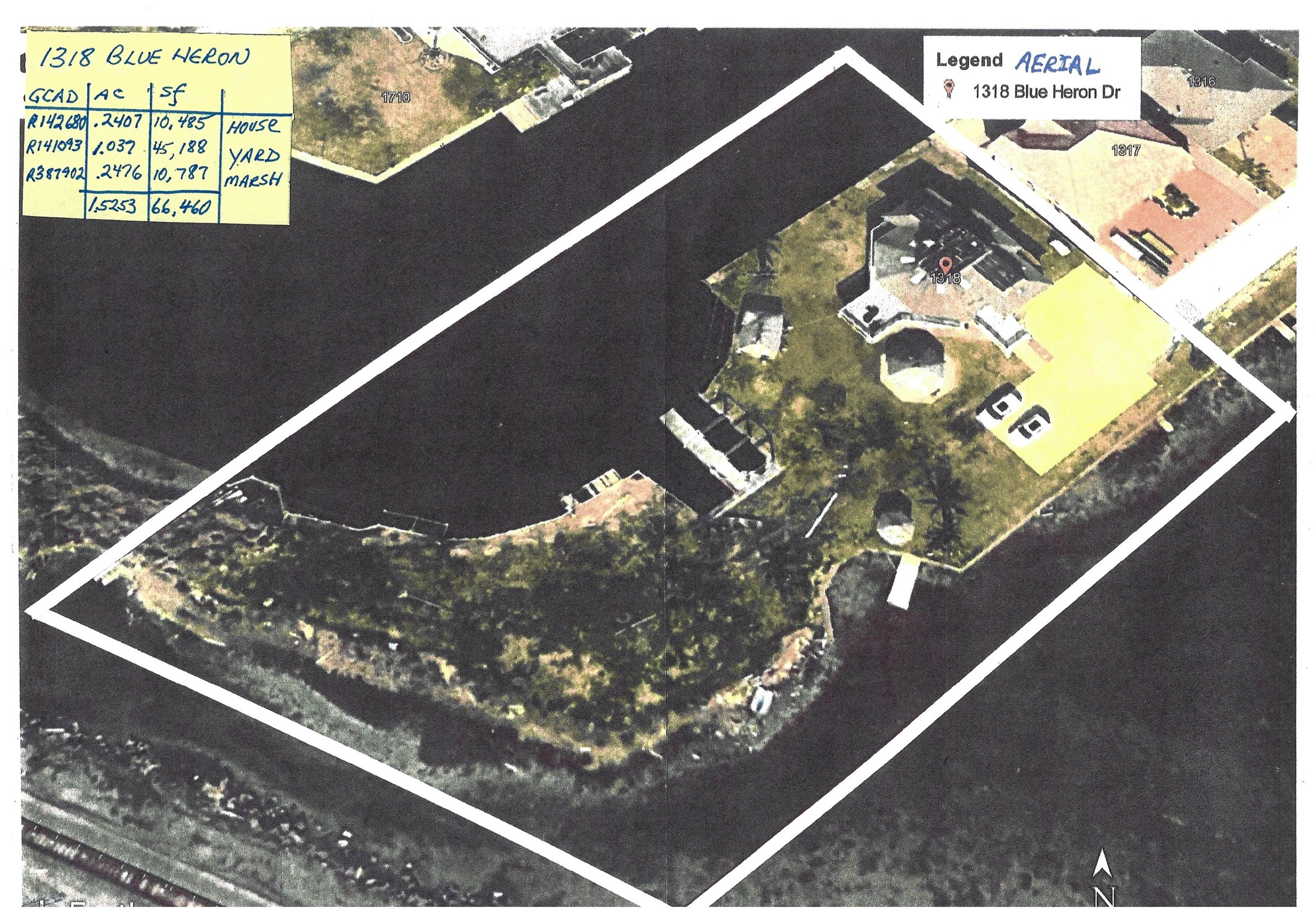 Aerial of 1318 Blue Heron