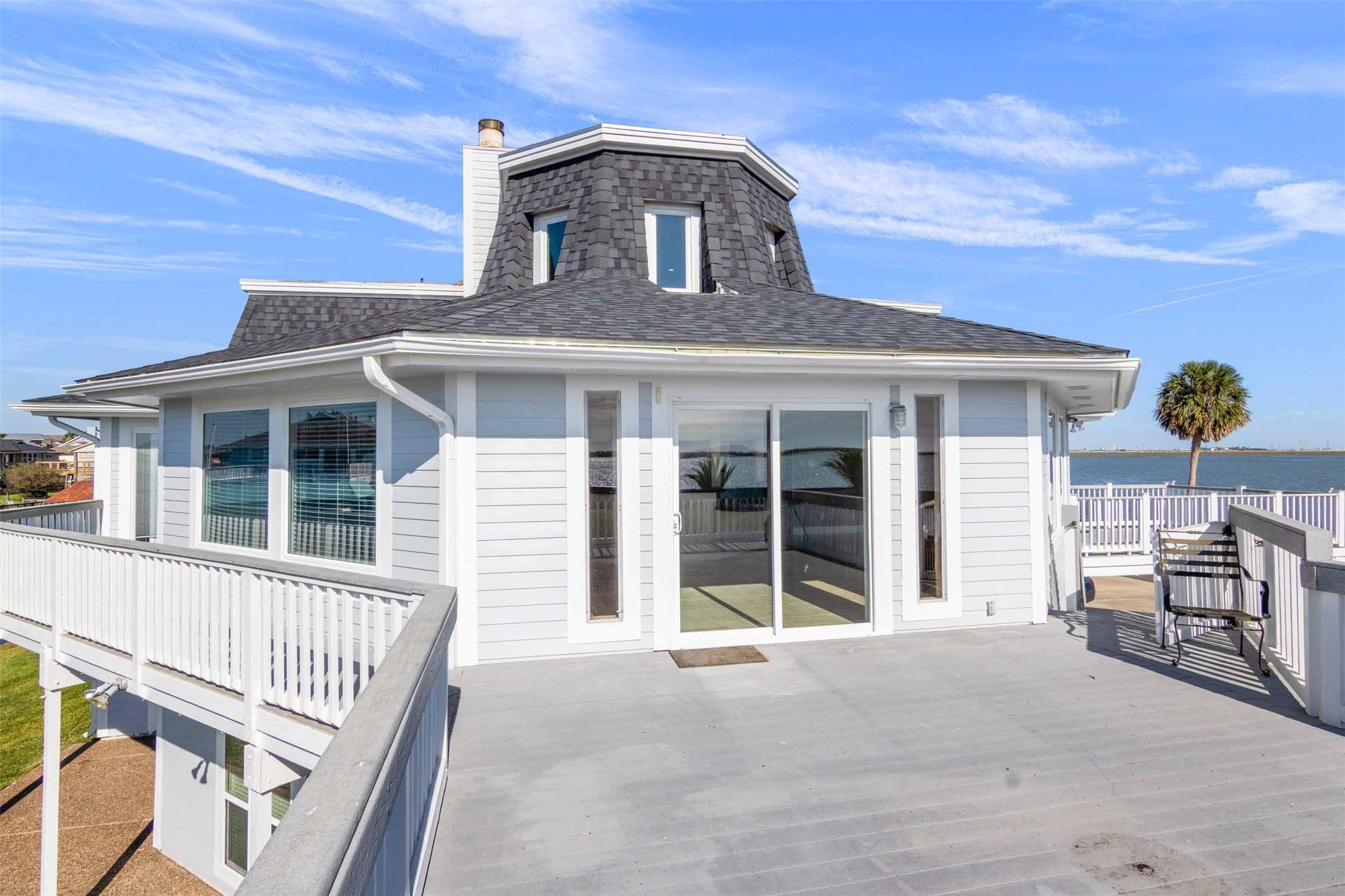 Deck off the living area in second floor.