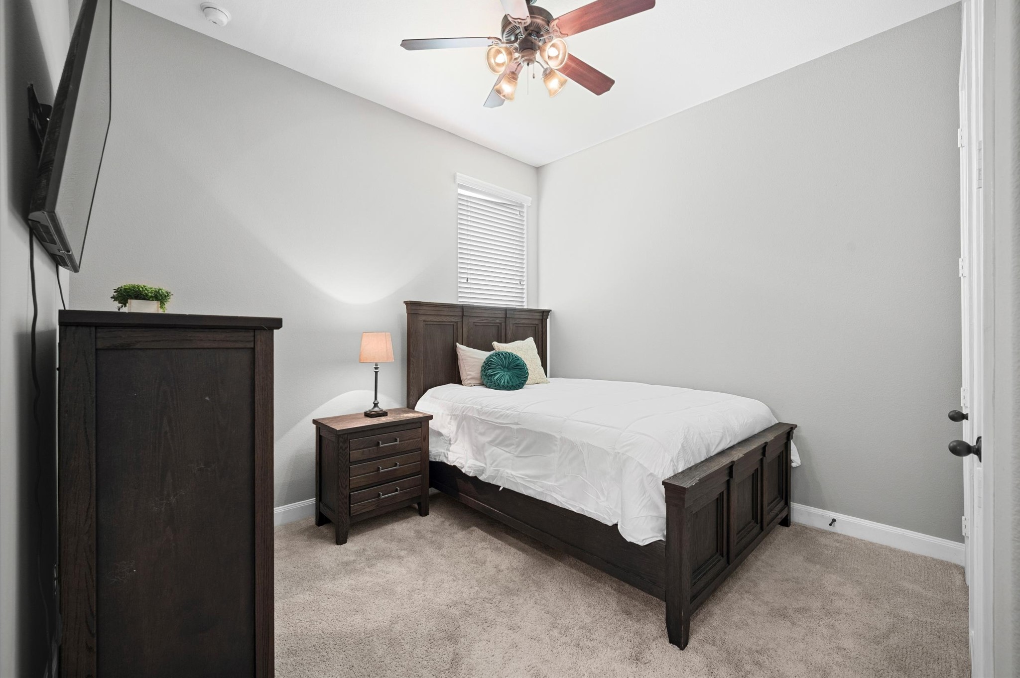 Bedroom 2 stands alone and offers a private bath, making this an ideal guest suite.