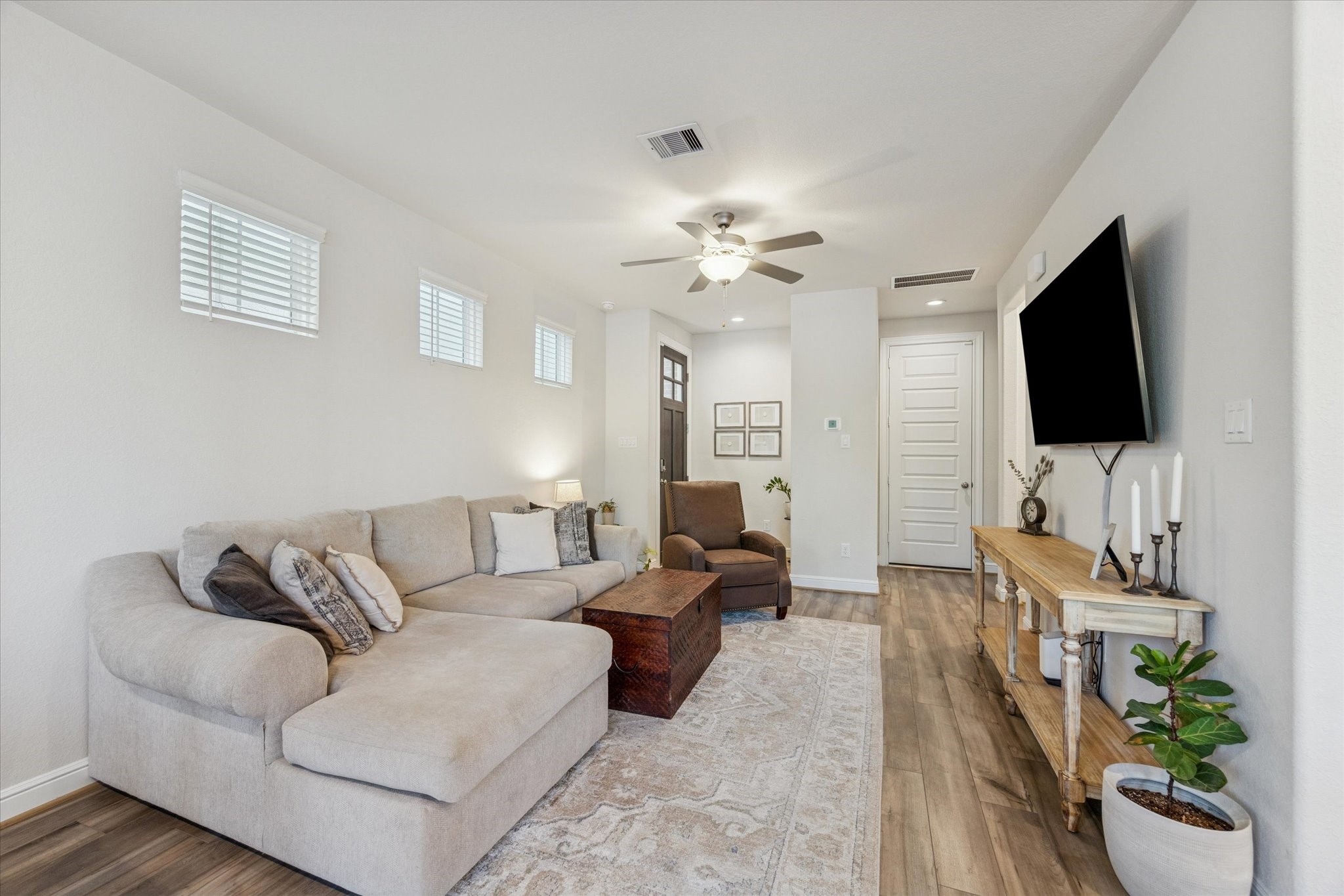 Relax or entertain effortlessly in this connected living area.