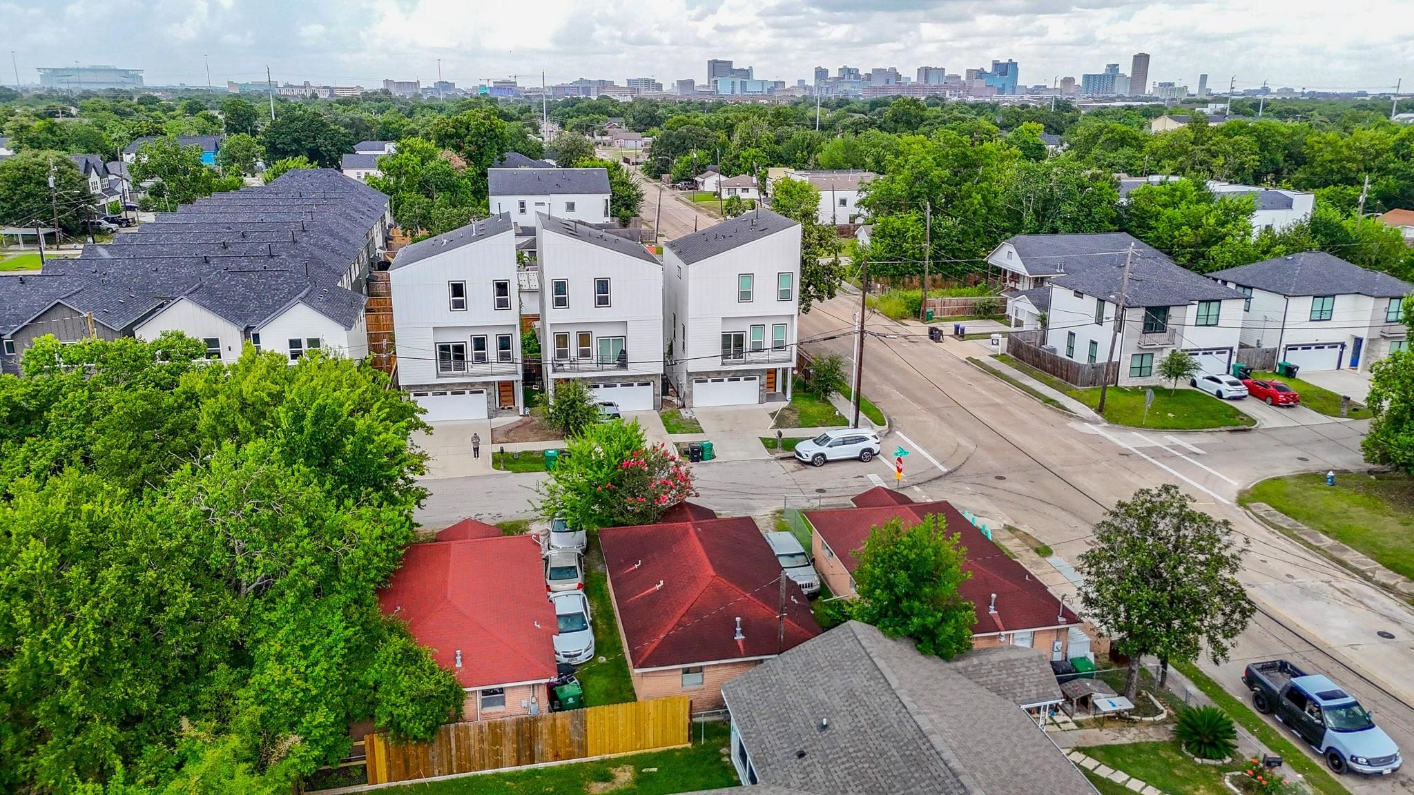 Units are surrounded by new construction.