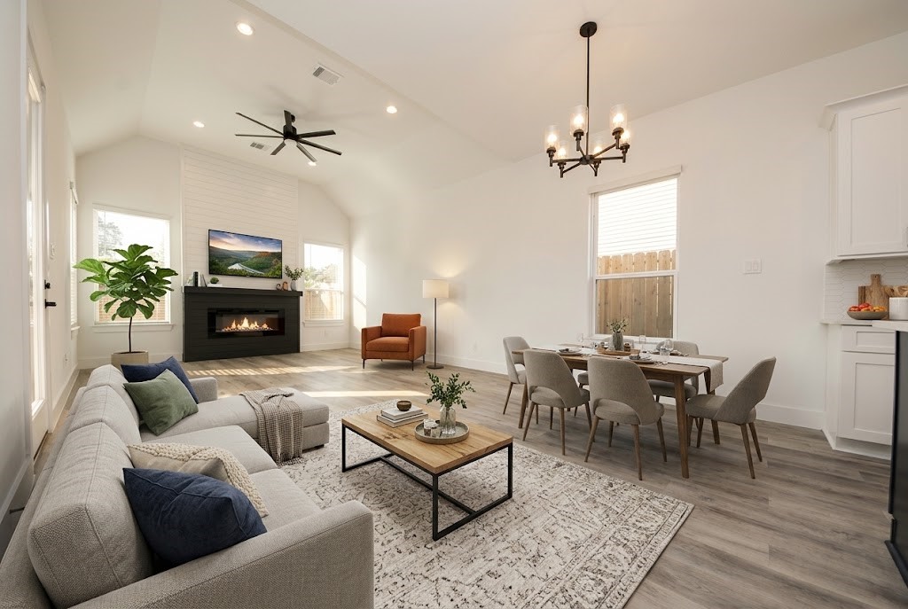 Virtually staged images are for conceptual and illustrative purposes only to help buyers visualize space and scale. Actual interior condition is unfurnished.