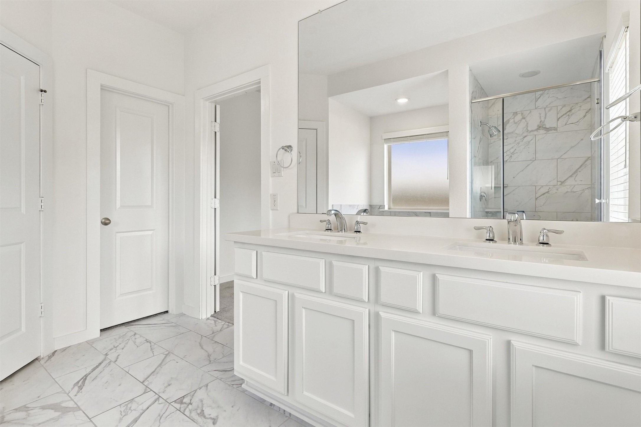 Walk-in closet is through the primary bath.
