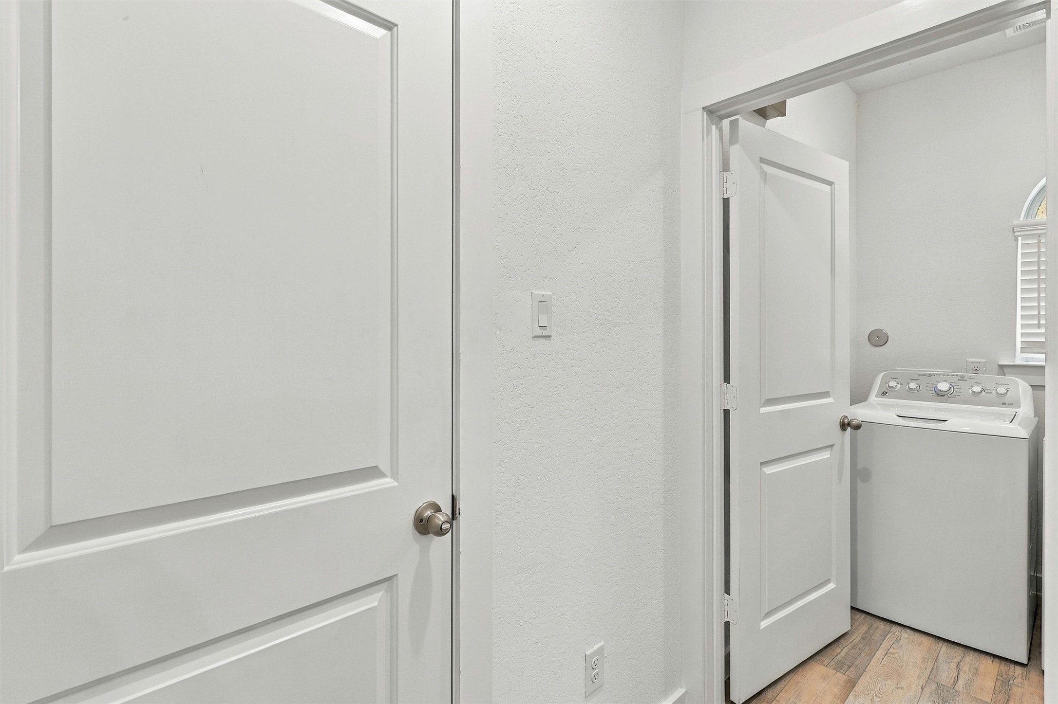 Garage entry and laundry room.