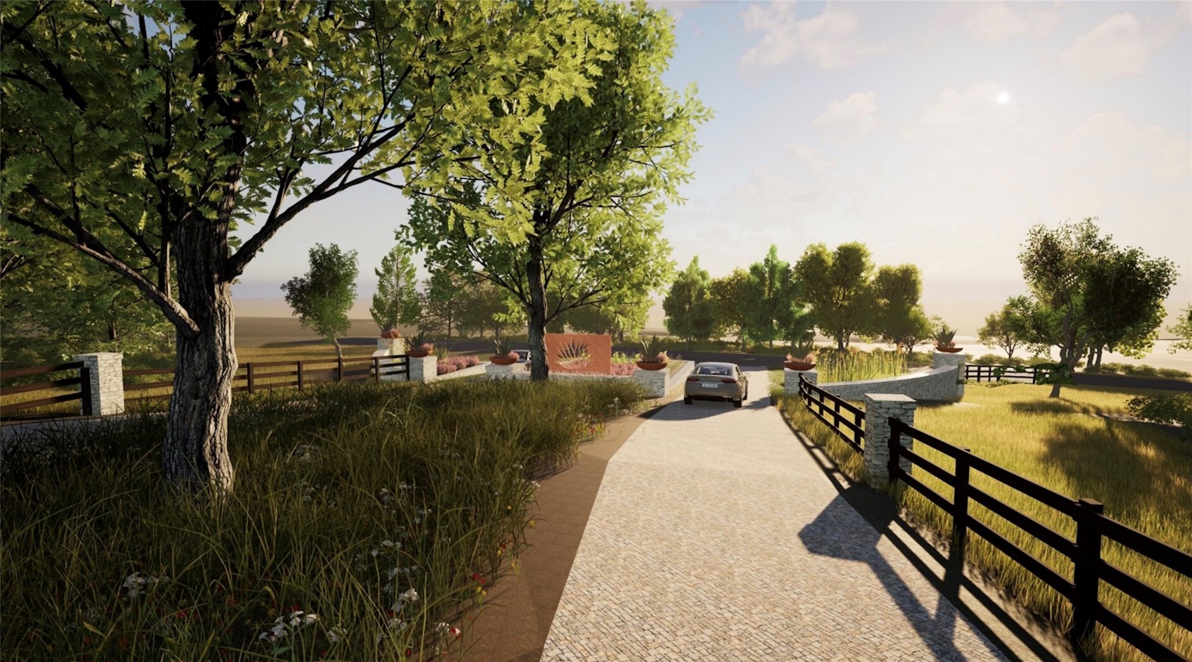 Construction has begun on roads and entrance. (artistic rendering)