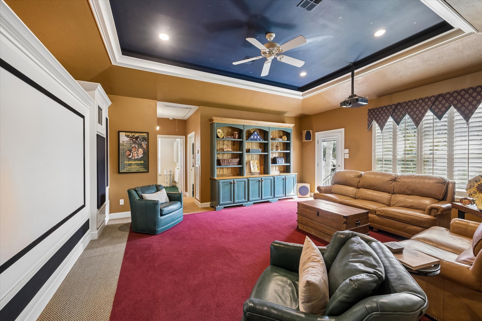 Skip the movie theater lines and bring the big-screen experience home. From Friday night movie marathons to cheering on your favorite team, this dedicated theater makes staying in something to look forward to.