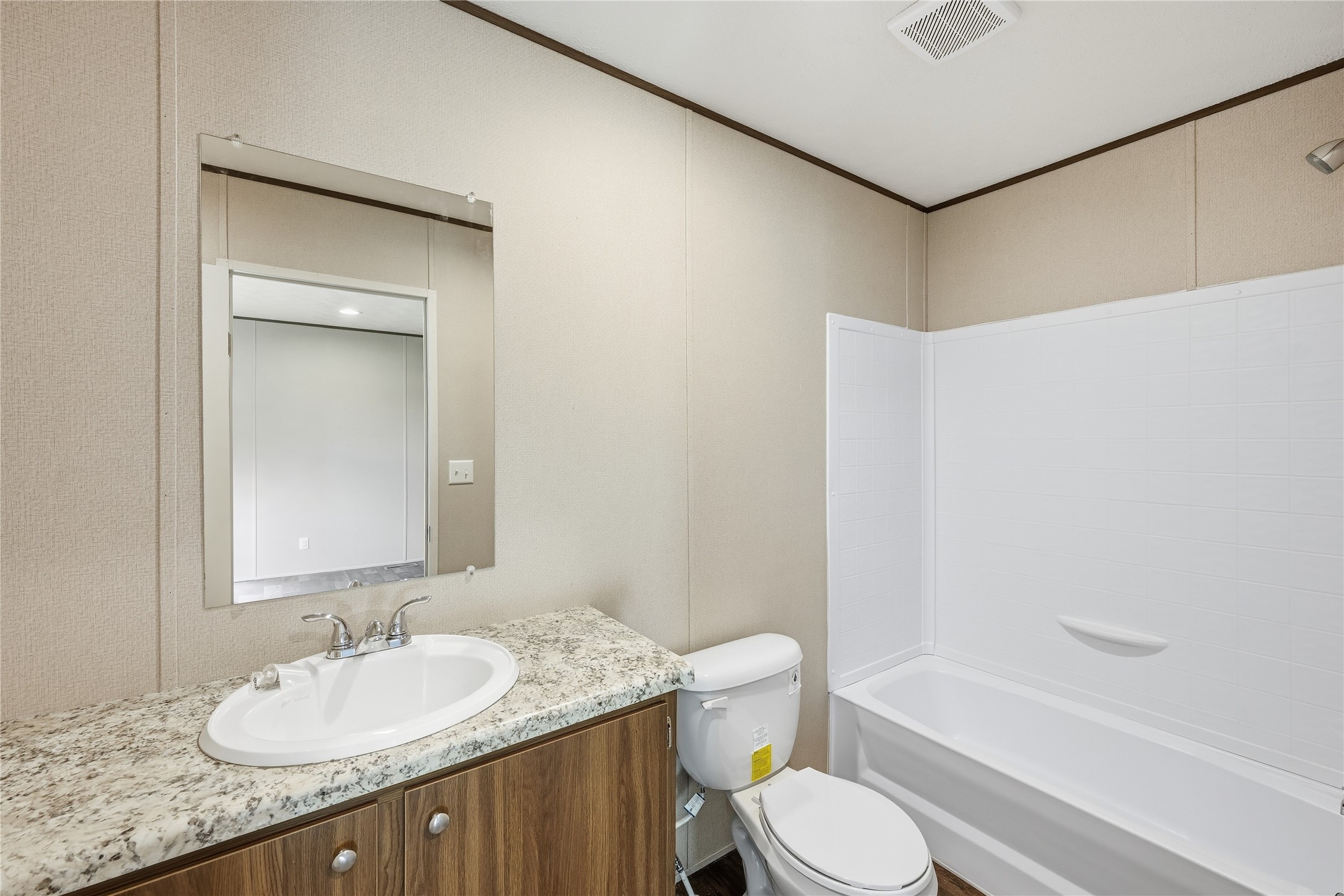 Primary bathroom and closet POV #1