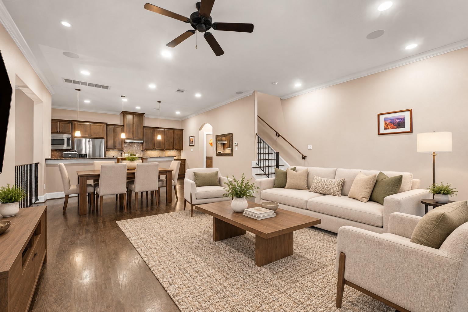 Virtually staged Family / Living room on the 2nd floor.
