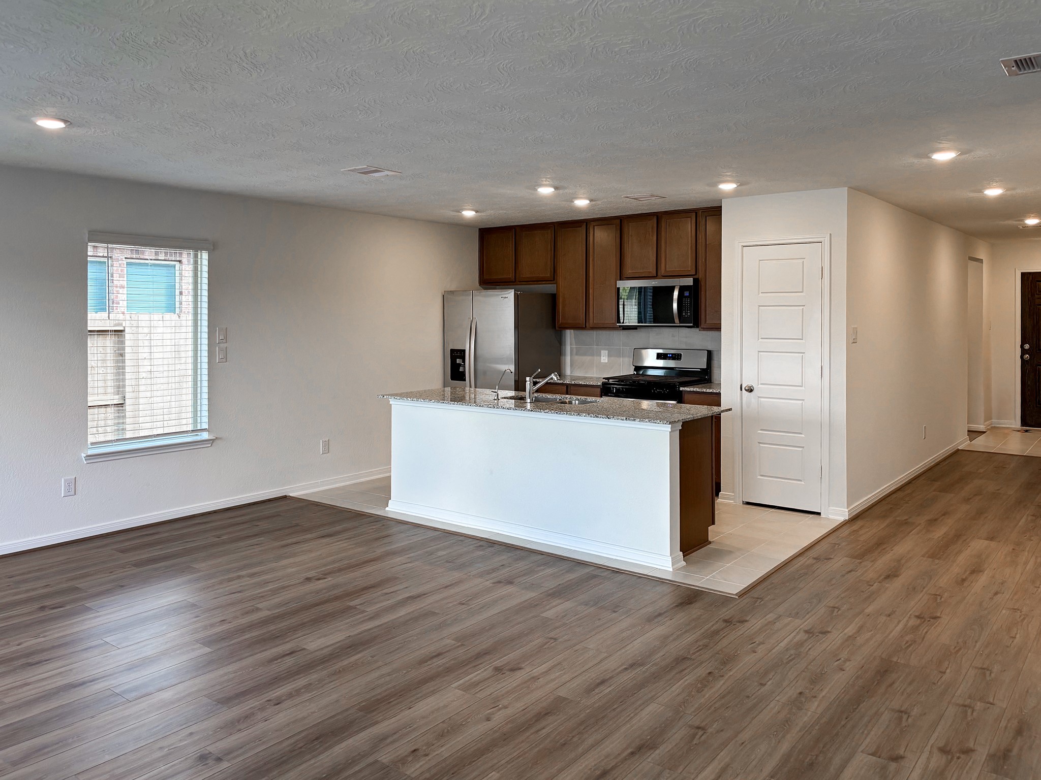 The house features a large, wide open Living/dining/kitchen area.