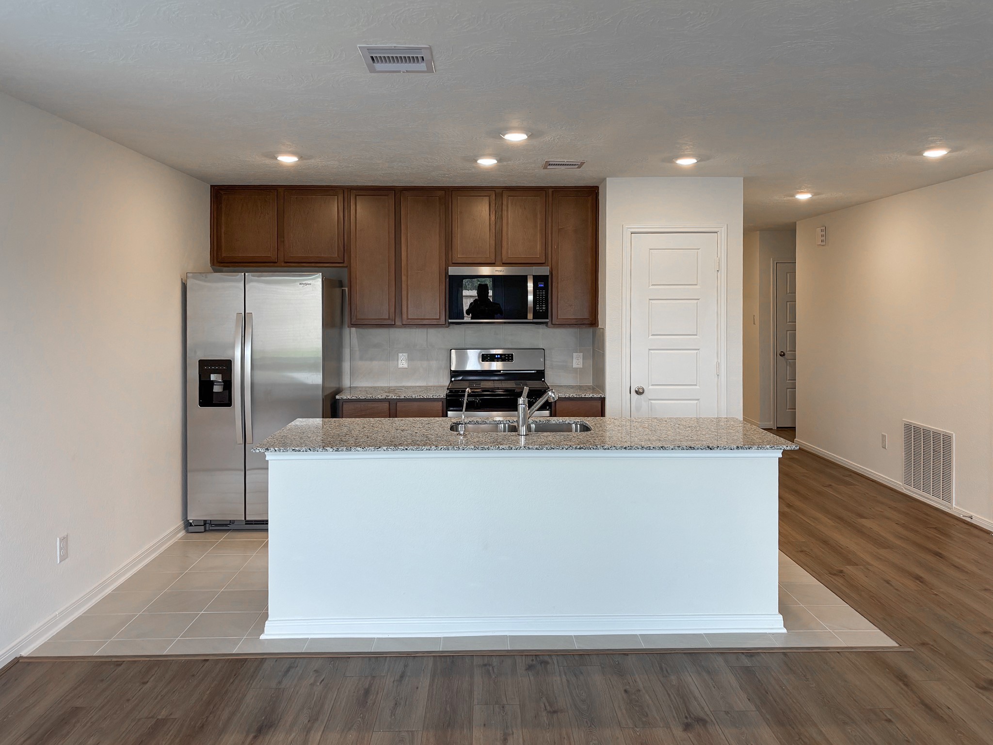 This great kitchen has a gas stove and oven ready for your cooking skills!