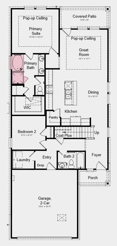 Additional Highlights include: Tub at primary bathroom and upgraded front entry door.