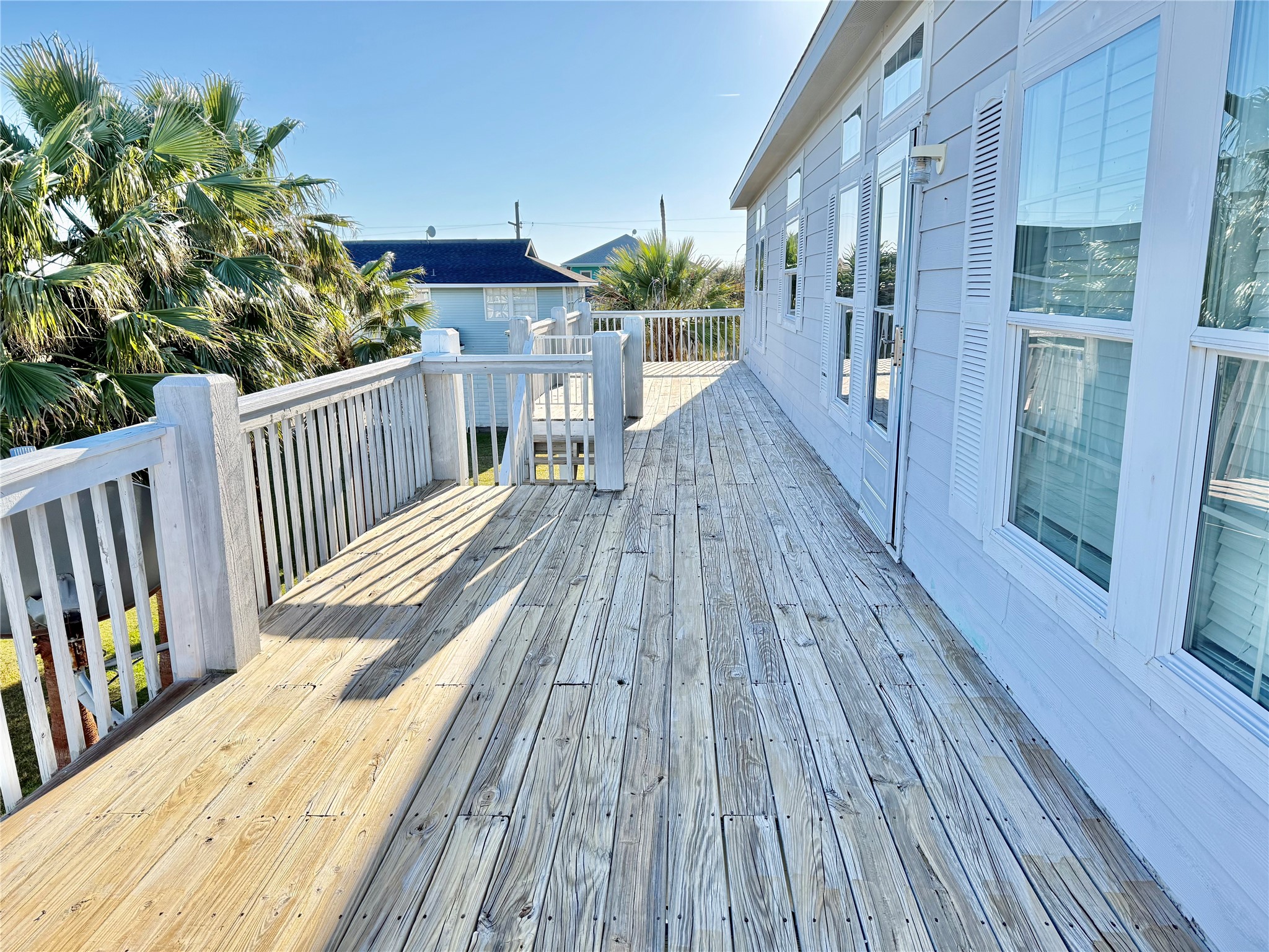 Large wood deck