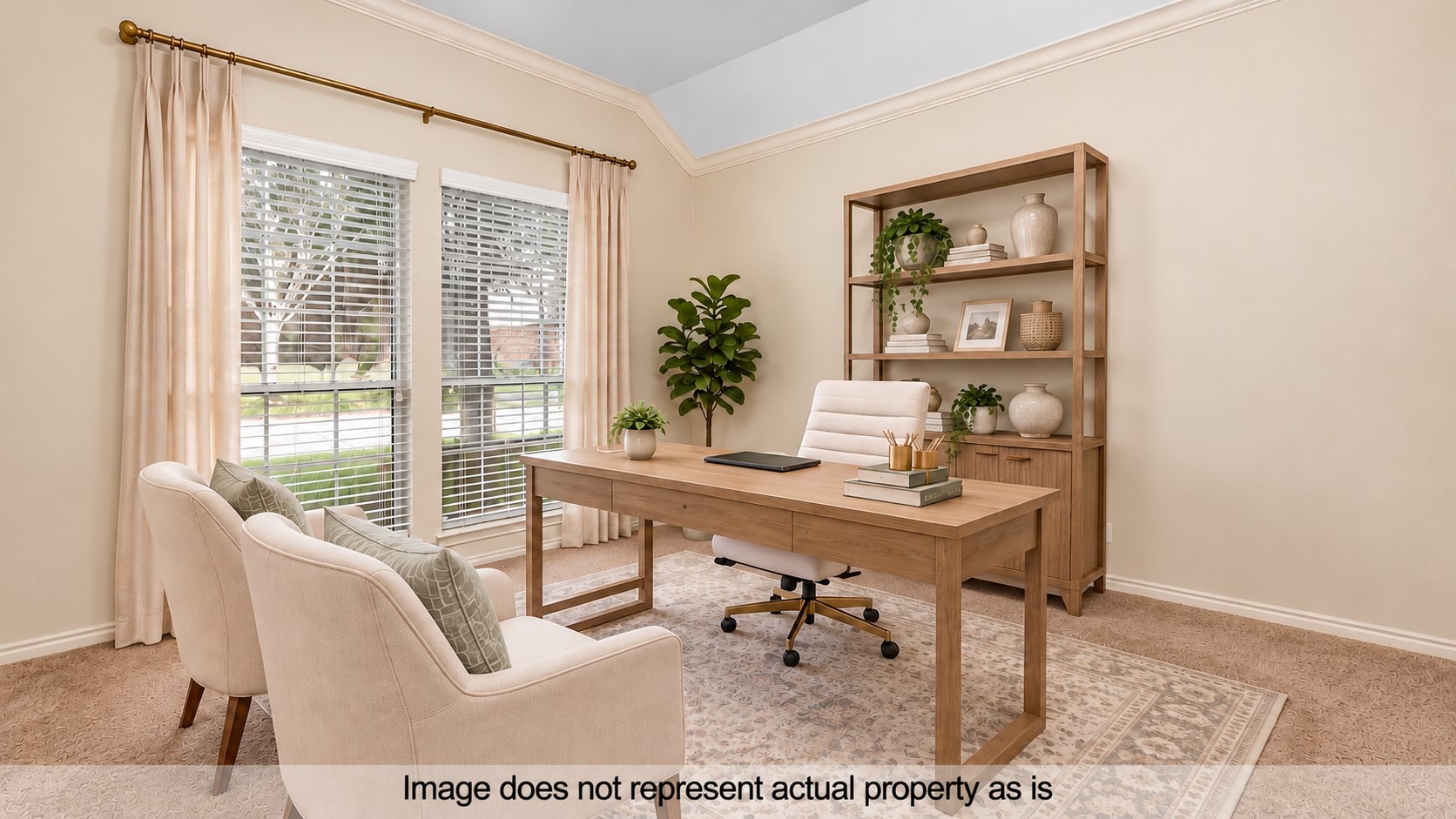 This is virtually staged to show you ideas for home office.