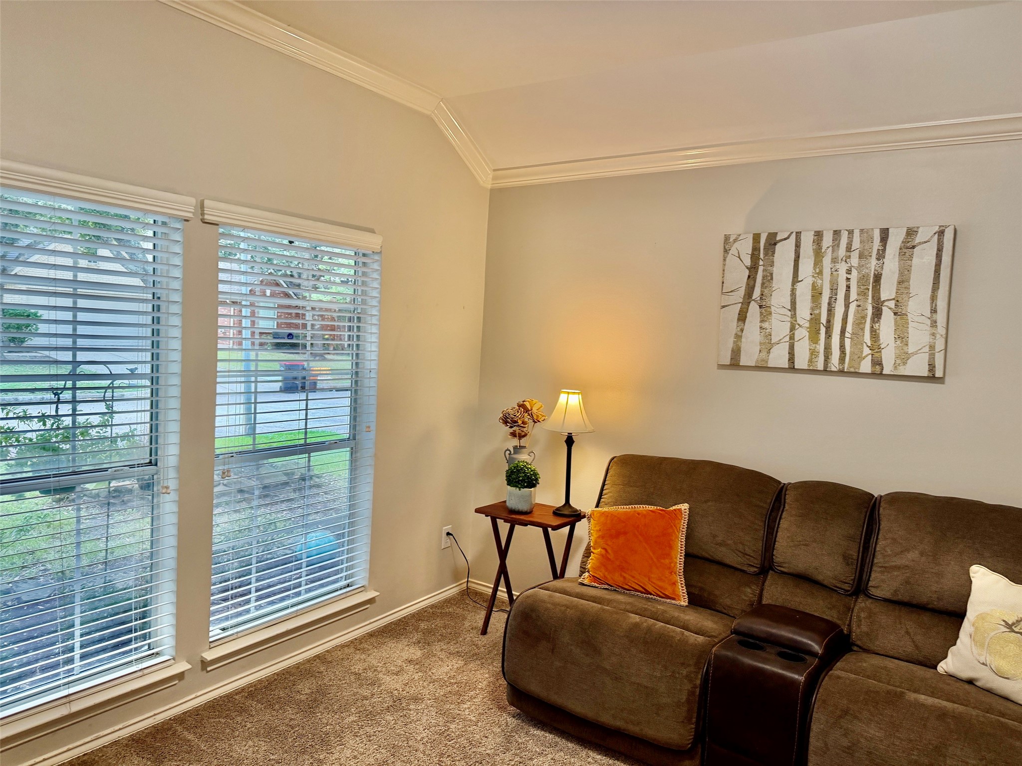 Front room that would be great as a home office or small game room.
