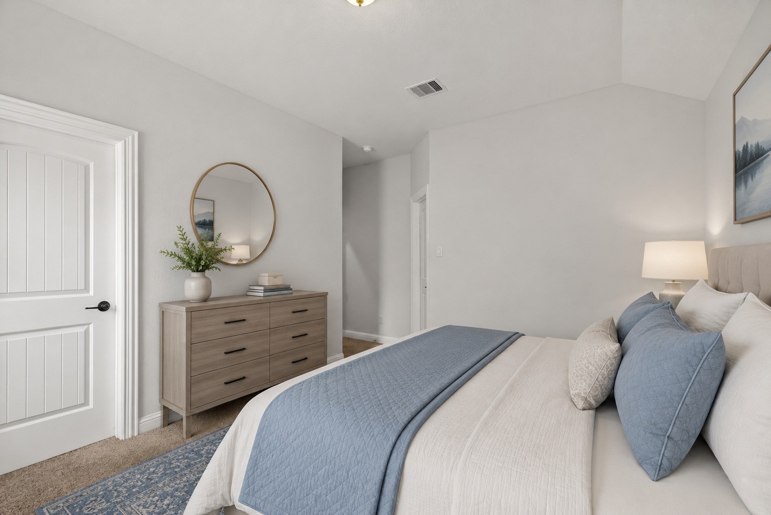 Virtually Stagged - Well-sized Fourth bedroom with plush carpet and generous closet space, a comfortable, move-in-ready room!