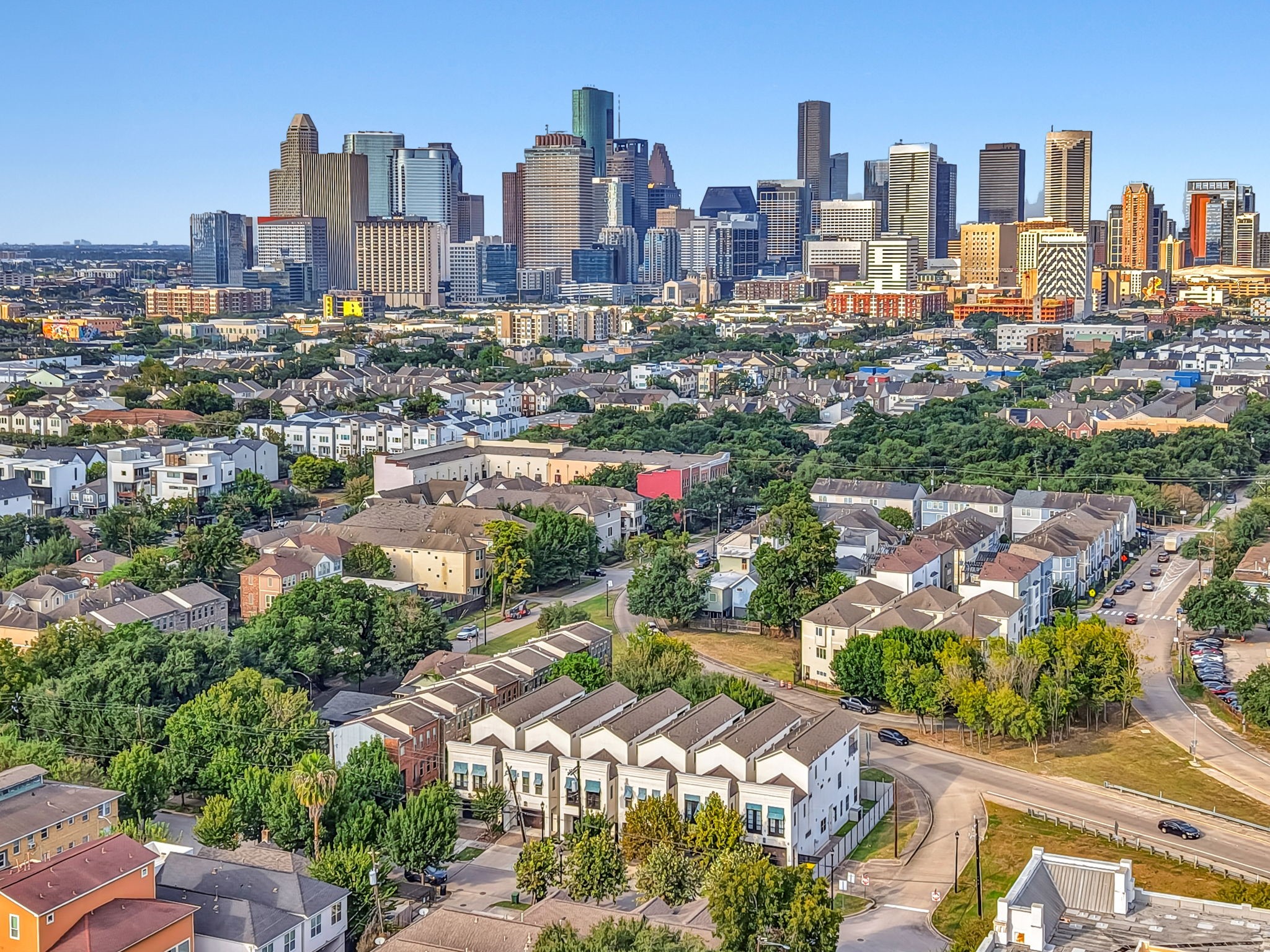 Panoramic views overlooking the heart of downtown