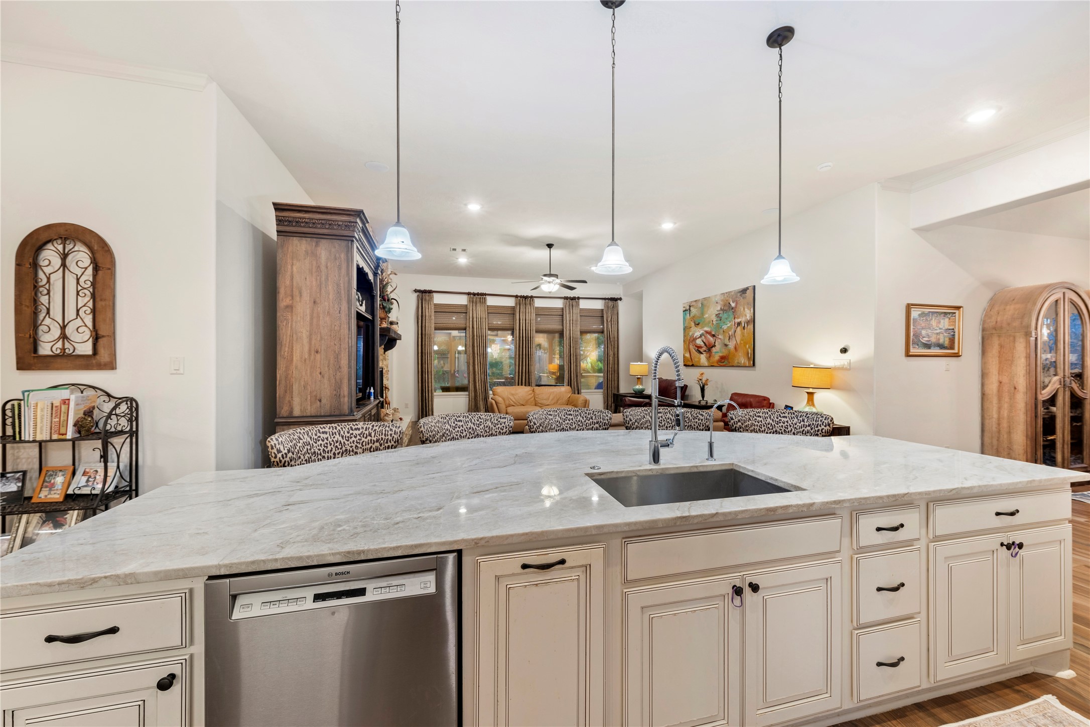 Enjoy seamless living with the dining room to your right and a cozy third bedroom to your left.