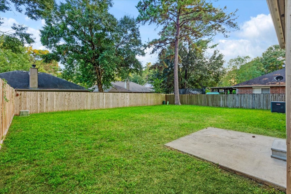 Large fully fenced backyard