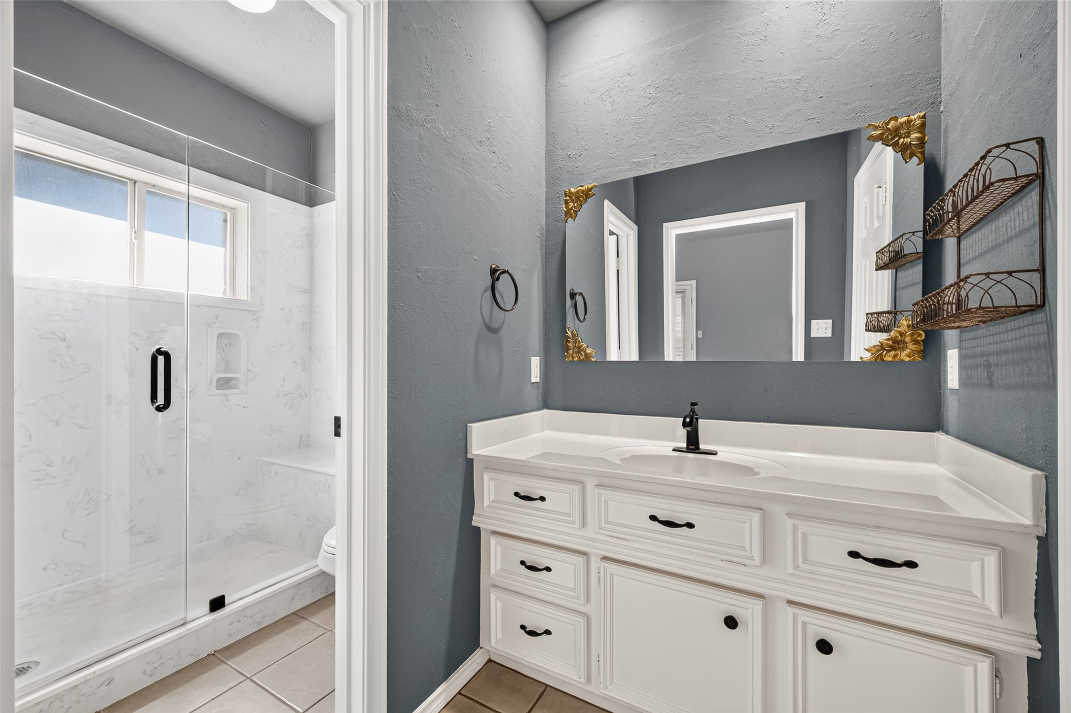 Primary bathroom with large shower