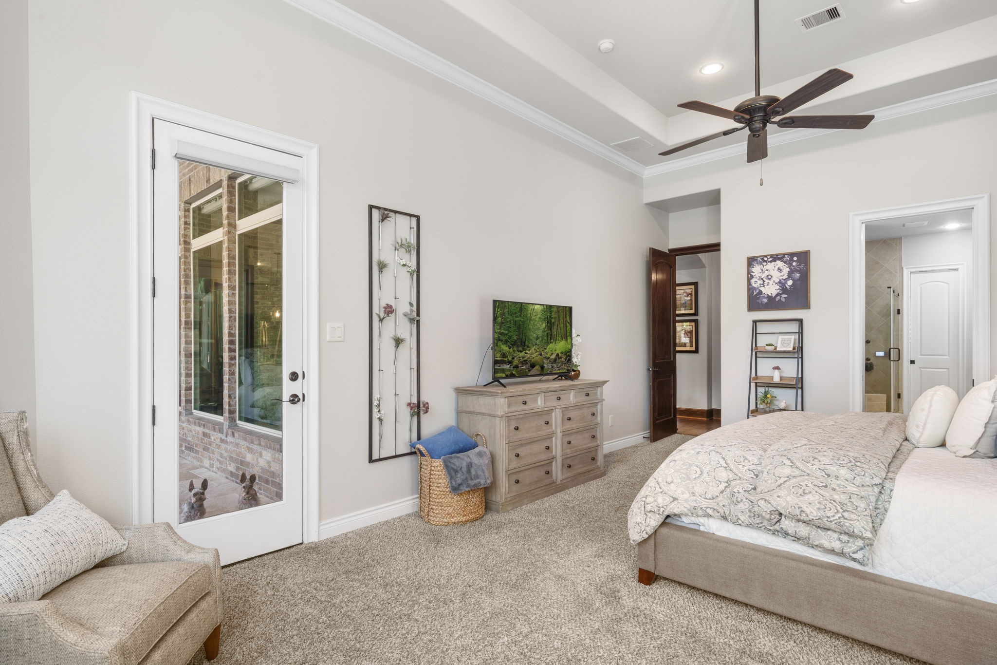 Convenient private access to the covered patio, creating a seamless connection between indoor and outdoor living.
