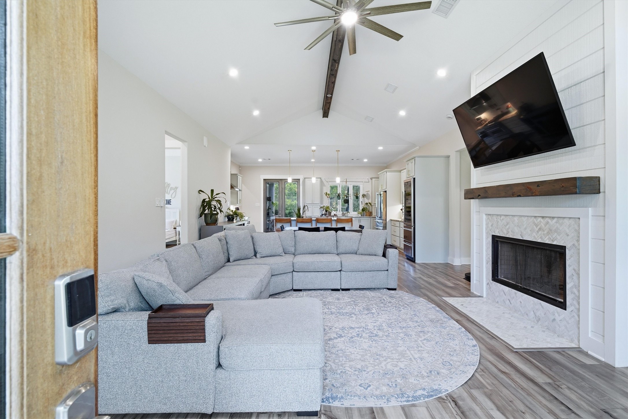 View of this beautiful home from the front door straight to the back of the home