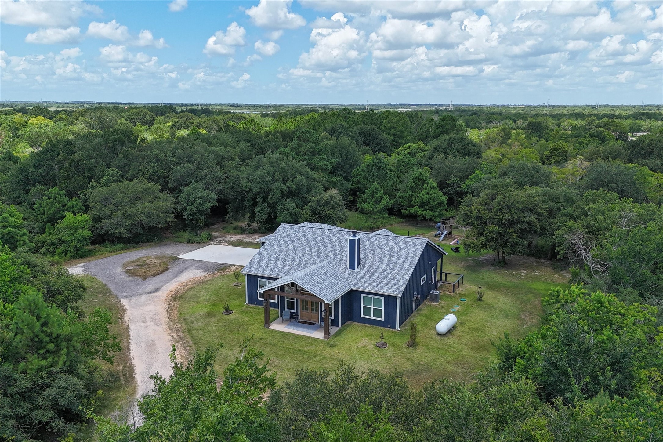 Overhead view of the circle drive