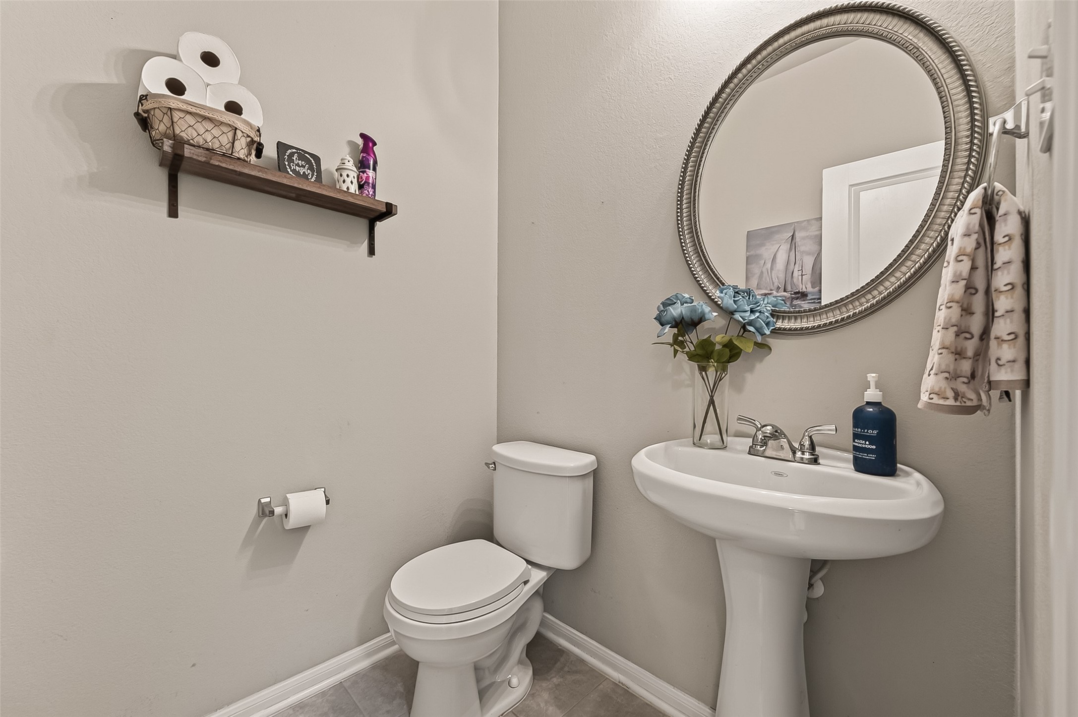 Main floor half bath.