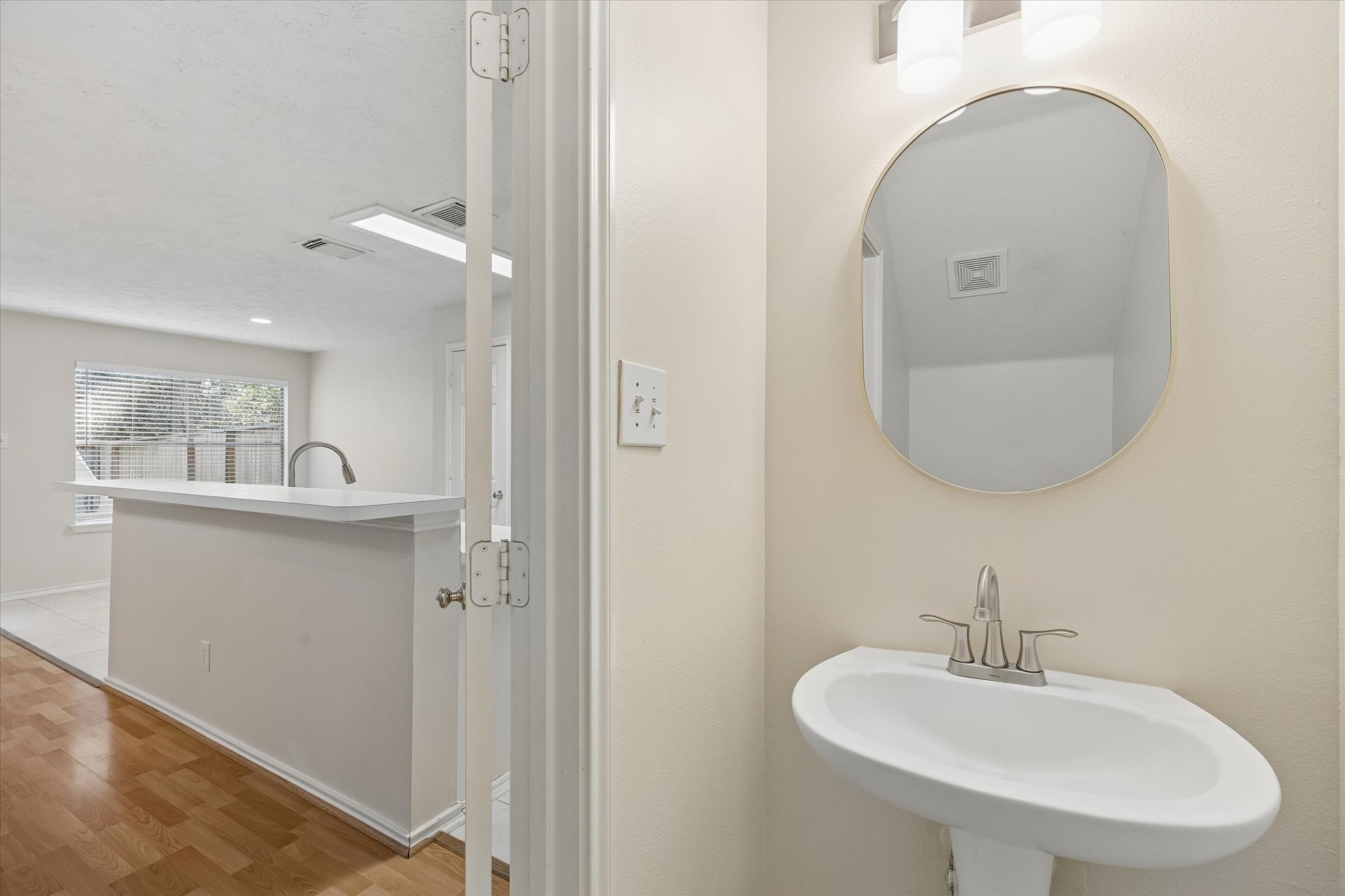 Powder room downstairs.