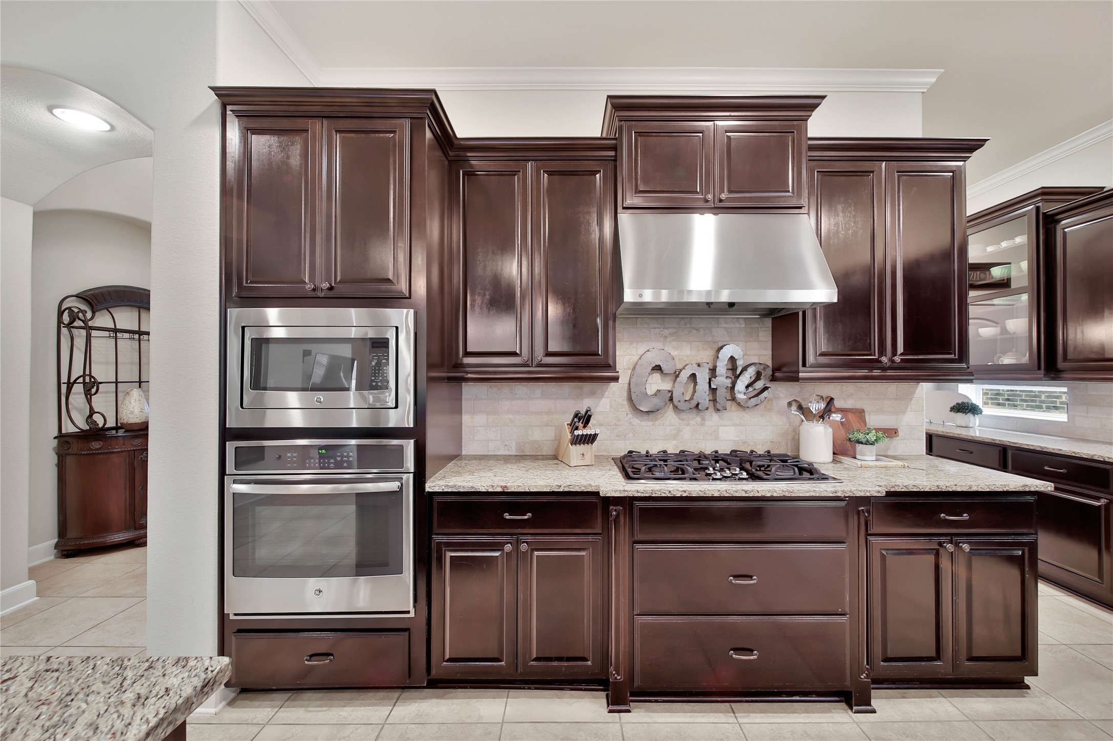 Style meets function in this streamlined ktichen.The cabinetry features soft-close drawers, adding a touch of quality and convenience to this beautifully designed space.