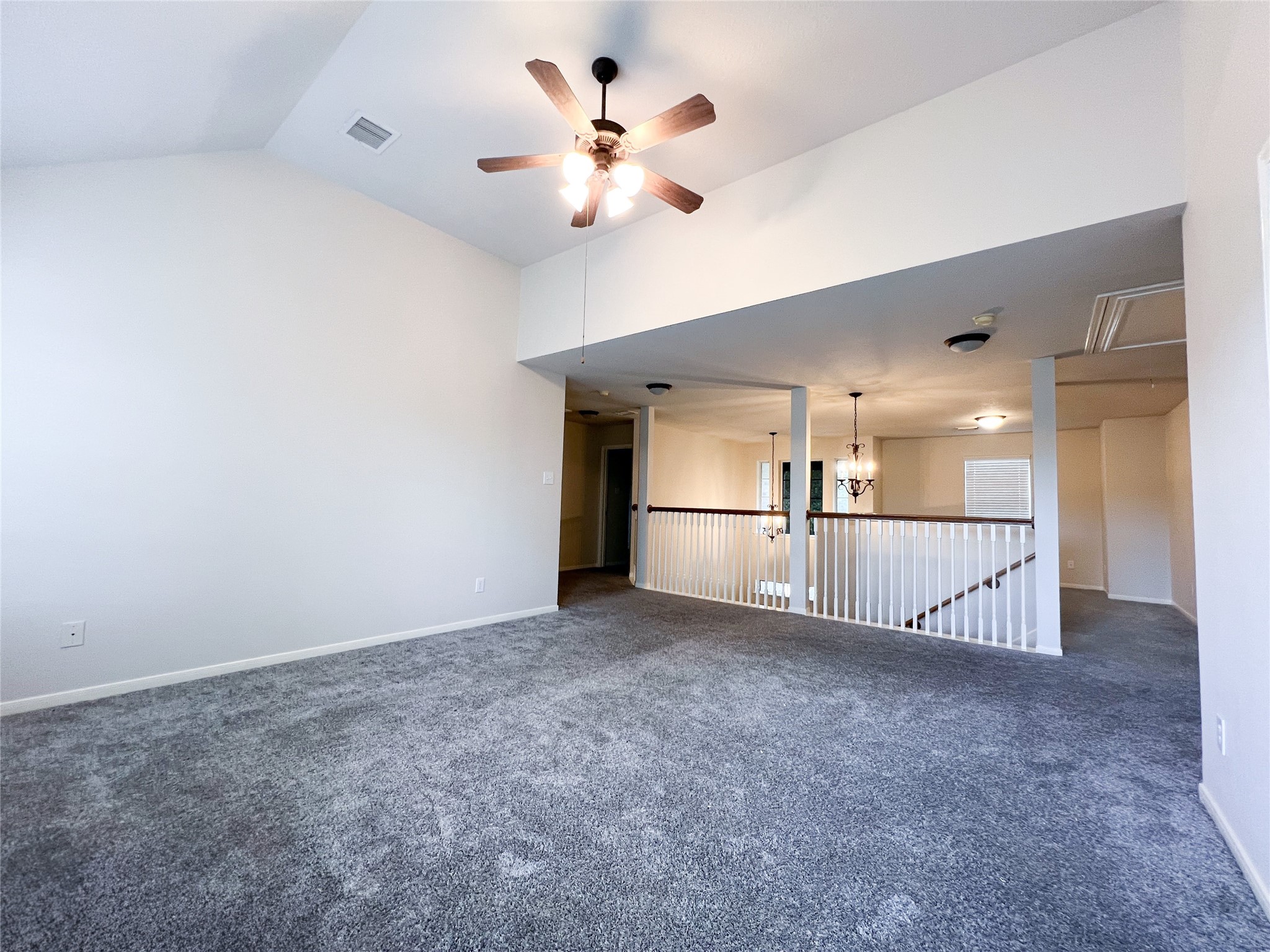 Spacious and inviting, the second-floor game room offers a versatile space perfect for entertainment and relaxation.