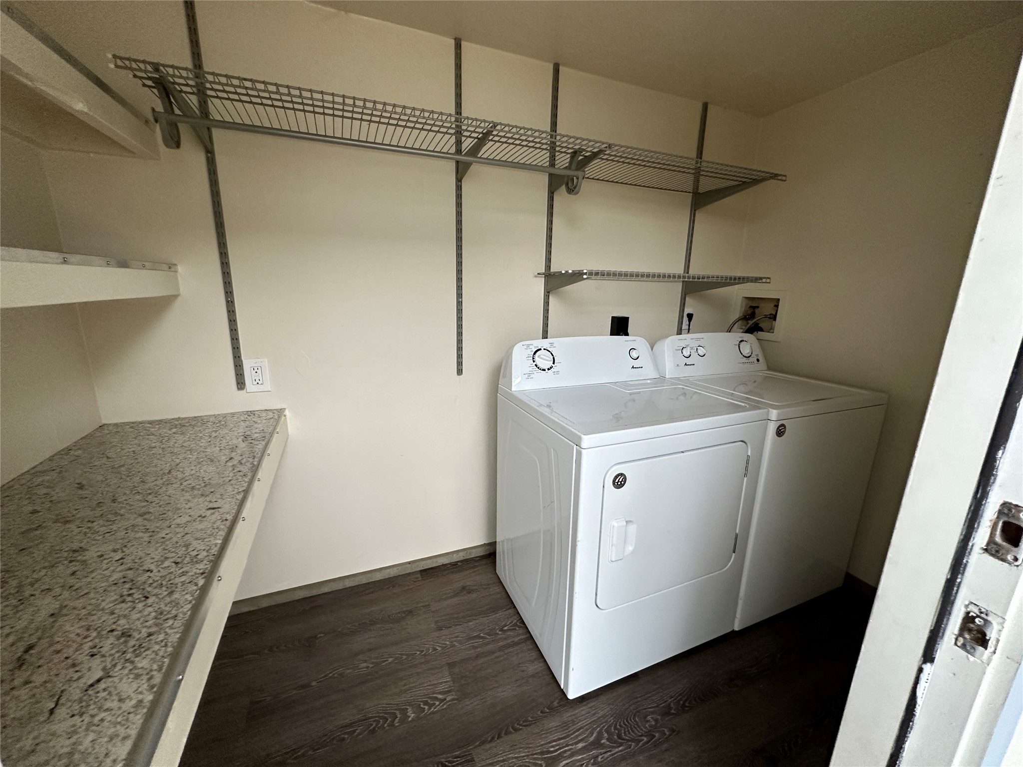 Inside Unit B storage and utility room.