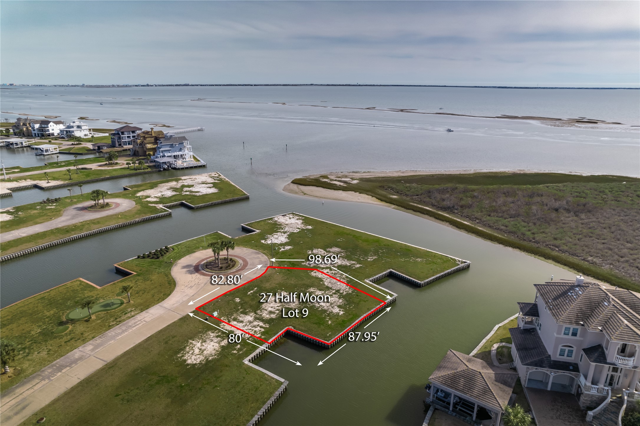 The south channel connects directly to the ICW and West Galveston Bay The south channel connects directly to the ICW and West Galveston Bay