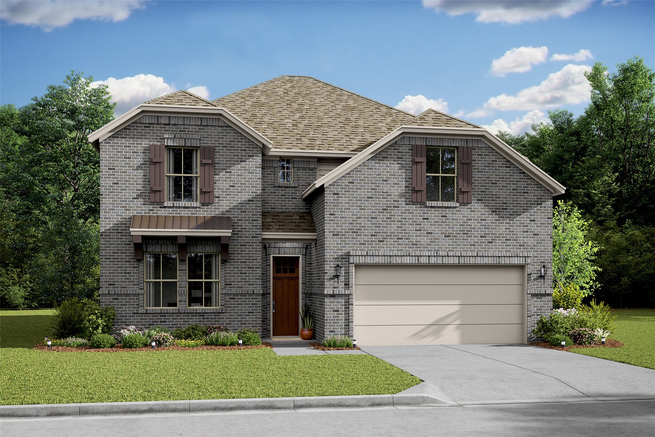 Stunning Omaha home design by K. Hovnanian Homes with elevation SA in amazing Grand Magnolia. (*Artist rendering used for illustration purposes only.)