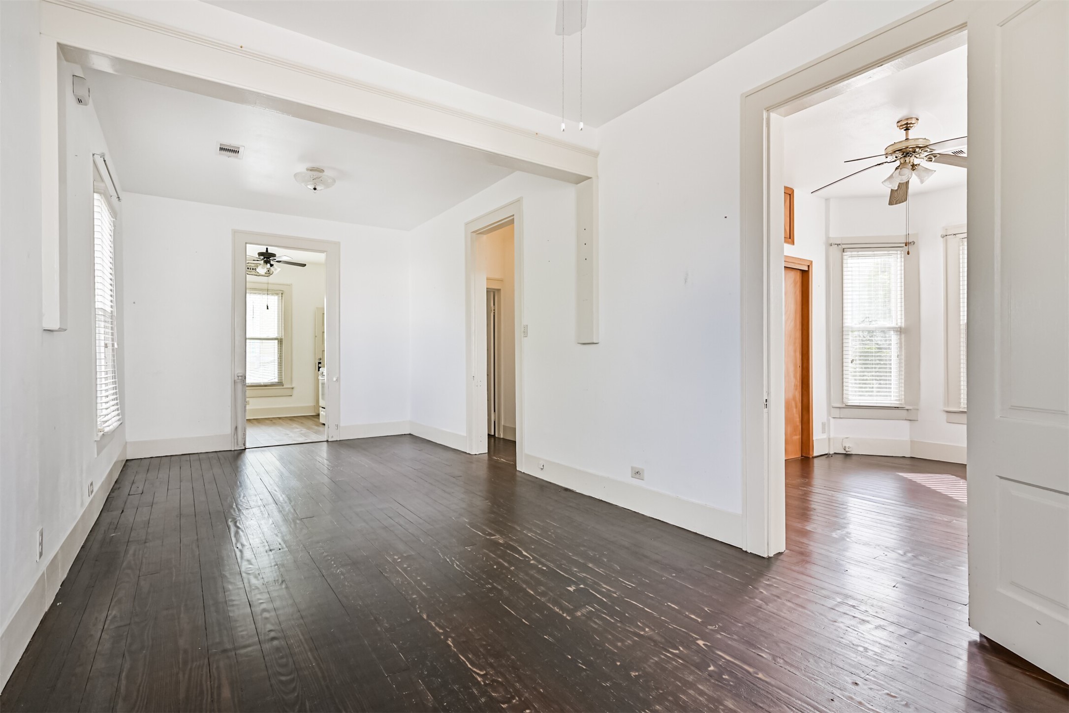 Upper level living room and dining area