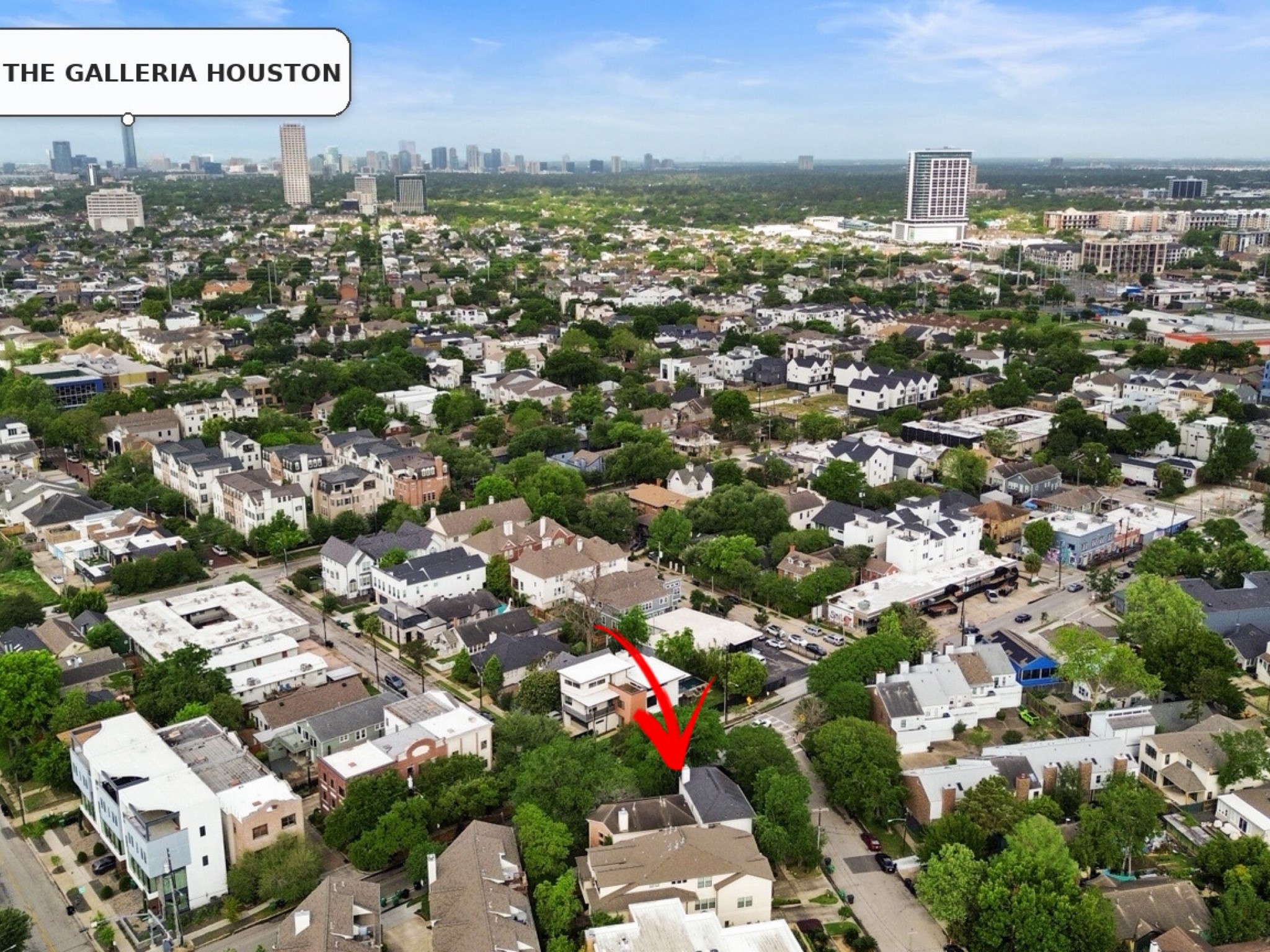 Aerial view of the galleria.