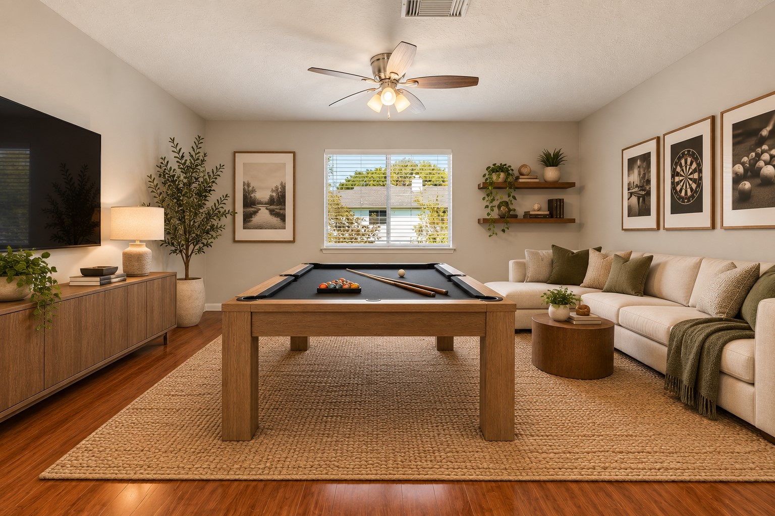 Upstairs gameroom