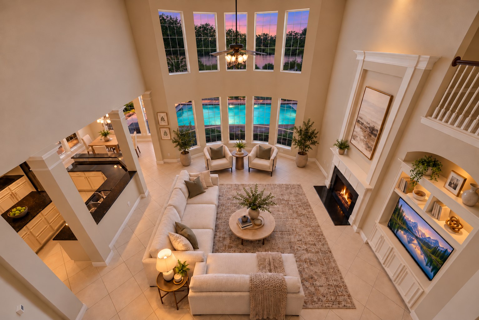 2-story open family room is great for entertaining! *Virtually Staged* 2-story open family room is great for entertaining! *Virtually Staged*