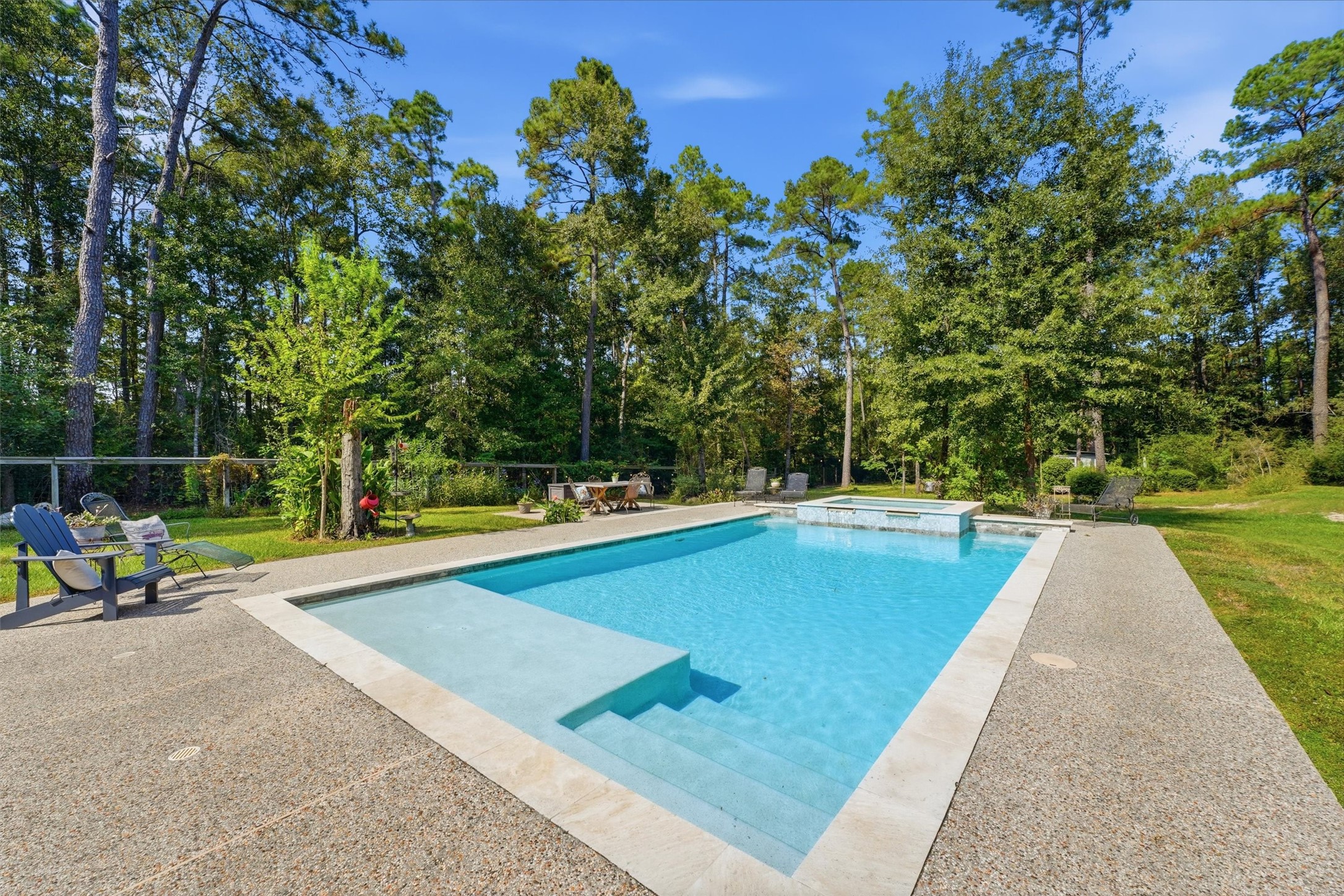 Pool built in 2020.  Heated with attached spa and tanning ledge.