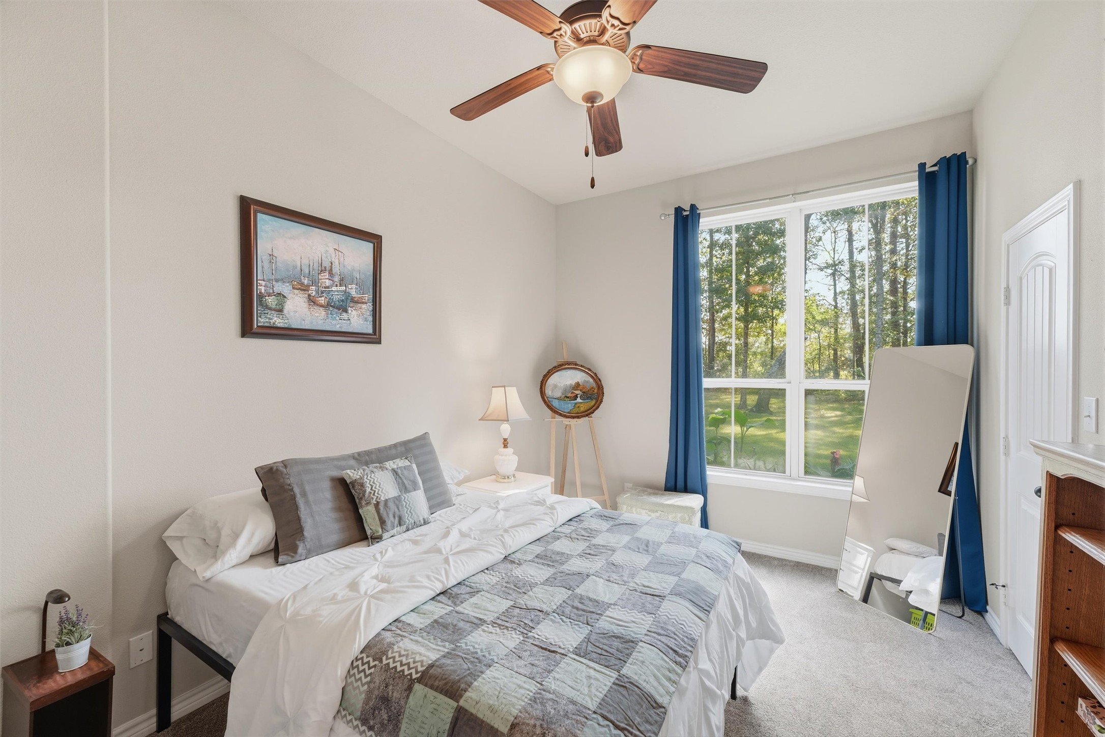 Bedroom number 2 is on the opposite side of the house from the primary.  So spacious.